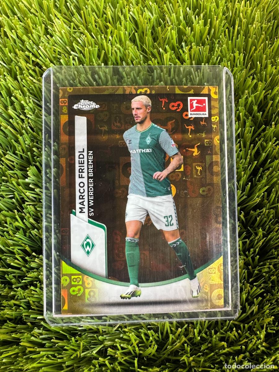 Cromos de F&uacute;tbol: N&ordm; 14 Marco Friedl Gold Bundesliga 60 Years Werder Bremen Topps Bundesliga Chrome 23 24