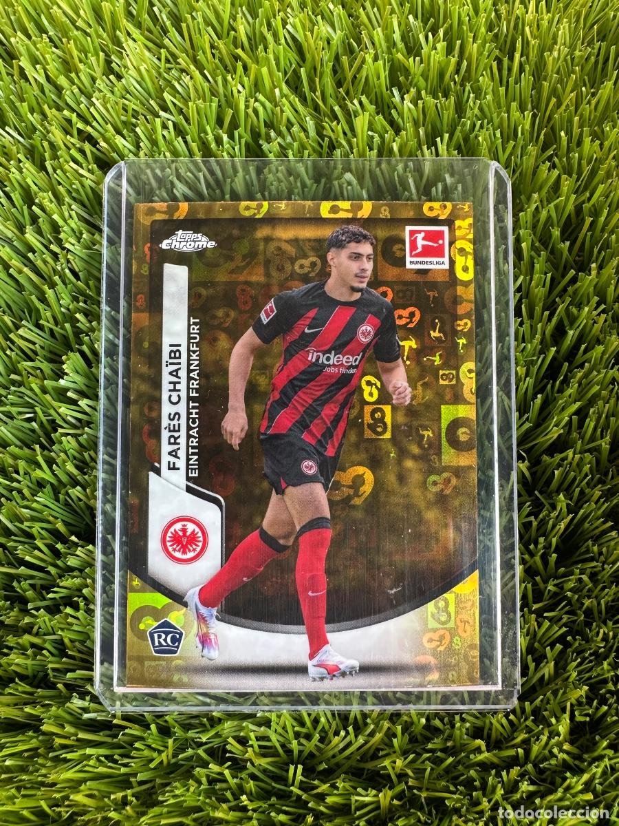 Cromos de F&uacute;tbol: N&ordm; 28 Fares Cha&iuml;bi Gold Bundesliga 60 Years Eintracht Frankfurt Topps Bundesliga Chrome 23 24