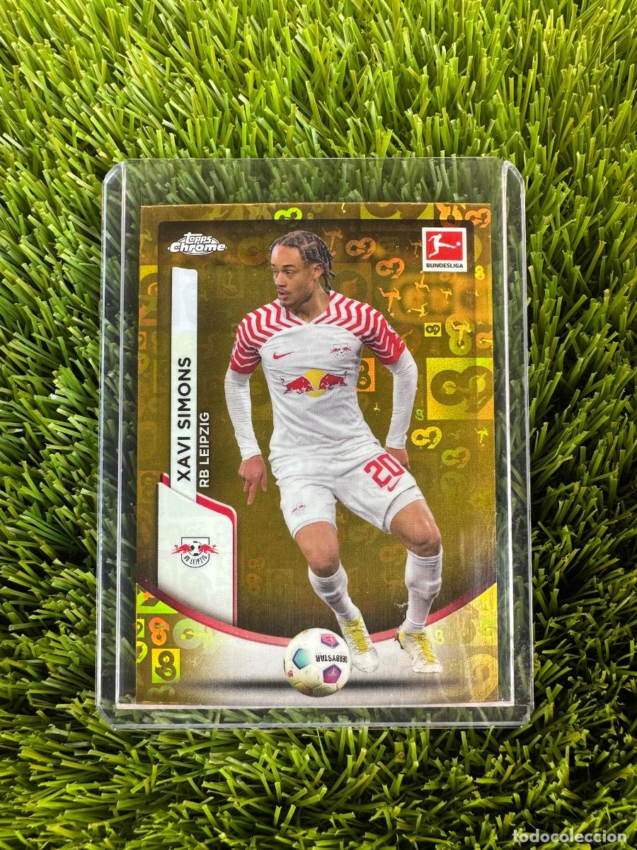 Cromos de F&uacute;tbol: N&ordm; 56 Xavi Simons Gold Bundesliga 60 Years RB Leipzig Topps Bundesliga Chrome 23 24
