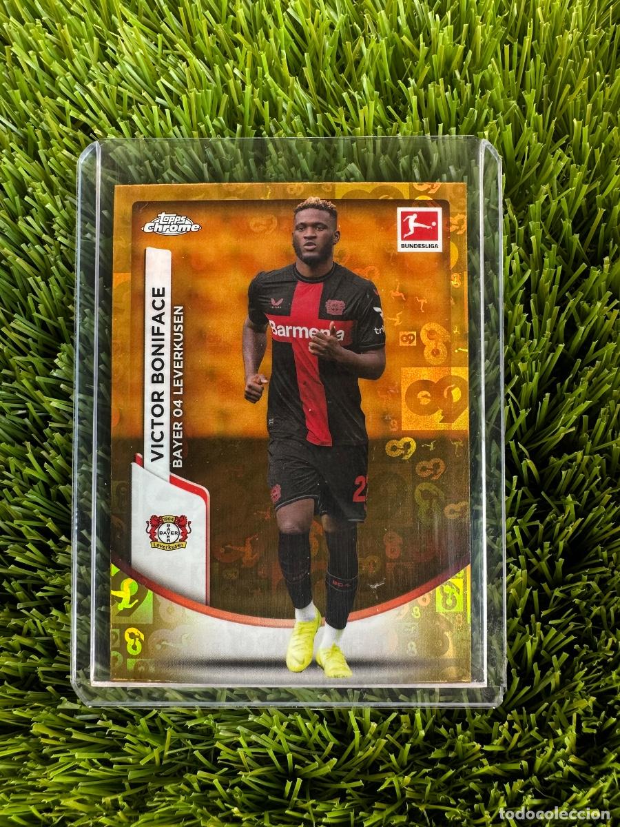 Cromos de F&uacute;tbol: N&ordm; 68 Victor Boniface Gold Bundesliga 60 Years Bayer Leverkusen Topps Bundesliga Chrome 23 24