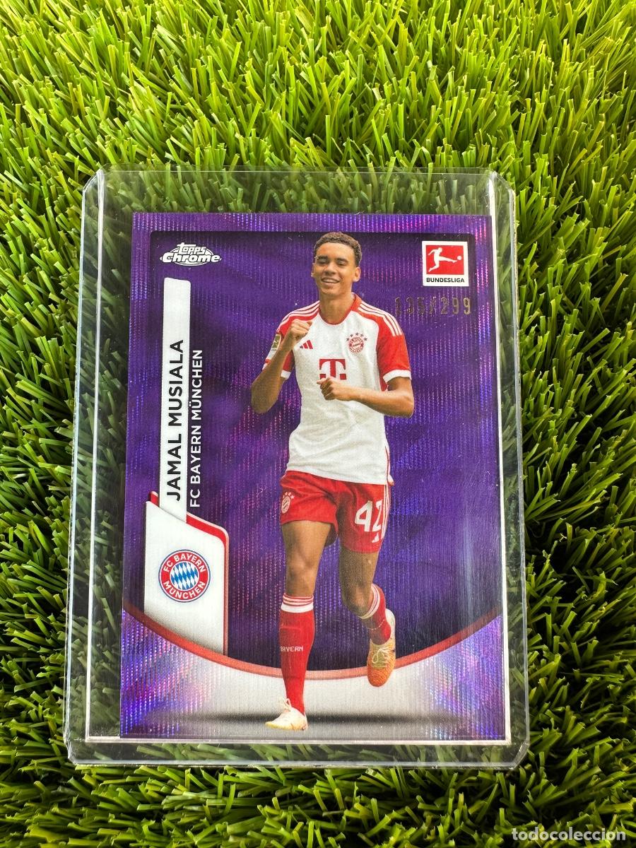 Cromos de F&uacute;tbol: N&ordm; 83 Jamal Musiala Numerado 125/299 Bayern de Munich Topps Bundesliga Chrome 23 24