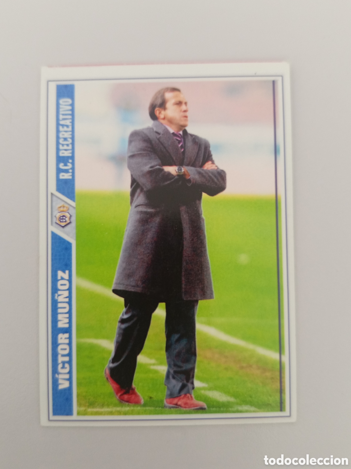Figurine di Calcio: ❇️ CROMO ⚽ V&Iacute;CTOR MU&Ntilde;OZ RECREATIVO DE HUELVA FICHAS LIGA 2008 07 08 2007 2008 MUNDICROMO ❇️