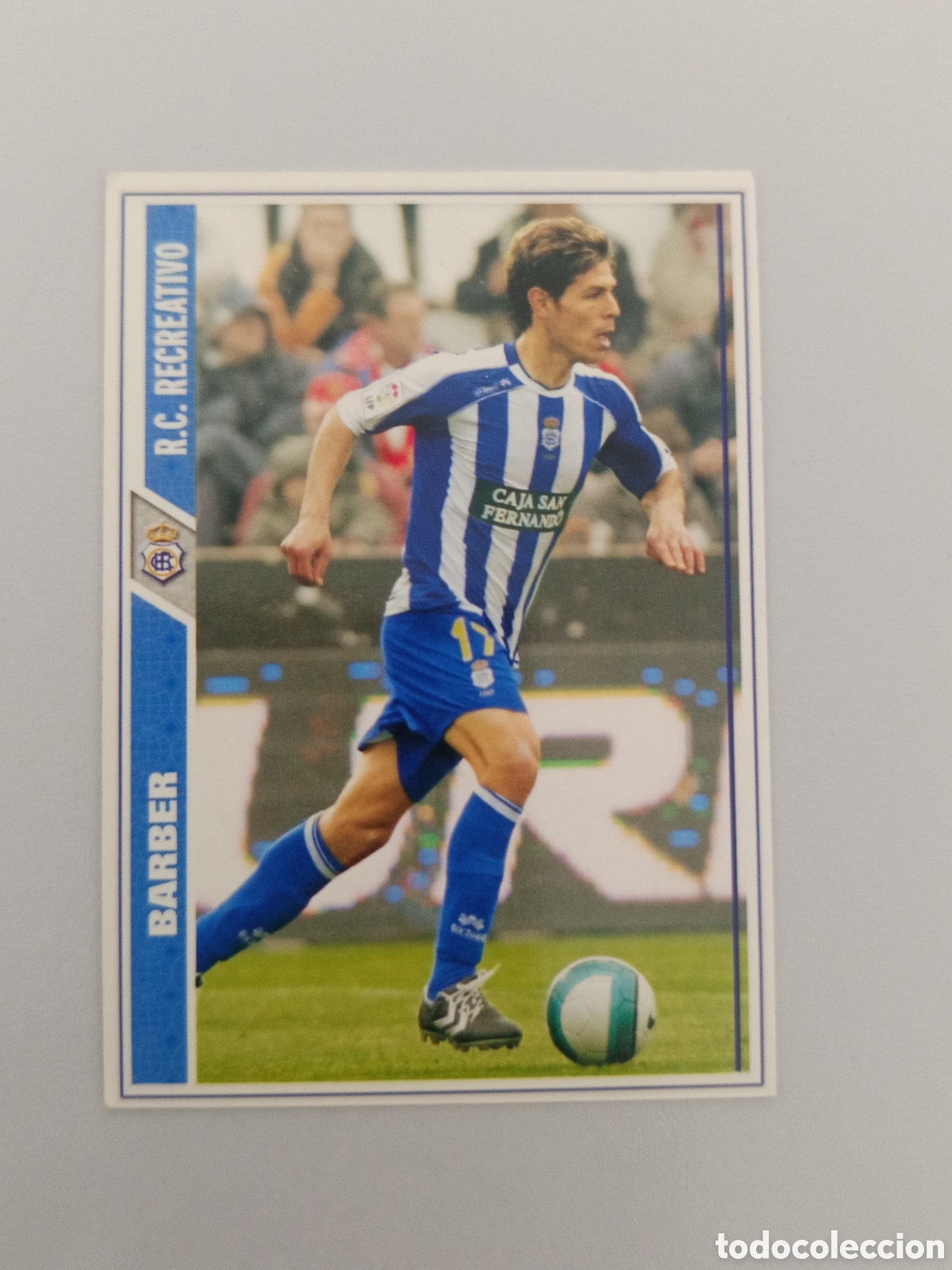 Cromos de F&uacute;tbol: ❇️ CROMO ⚽ BARBER RECREATIVO DE HUELVA FICHAS LIGA 2008 07 08 2007 2008 MUNDICROMO ❇️