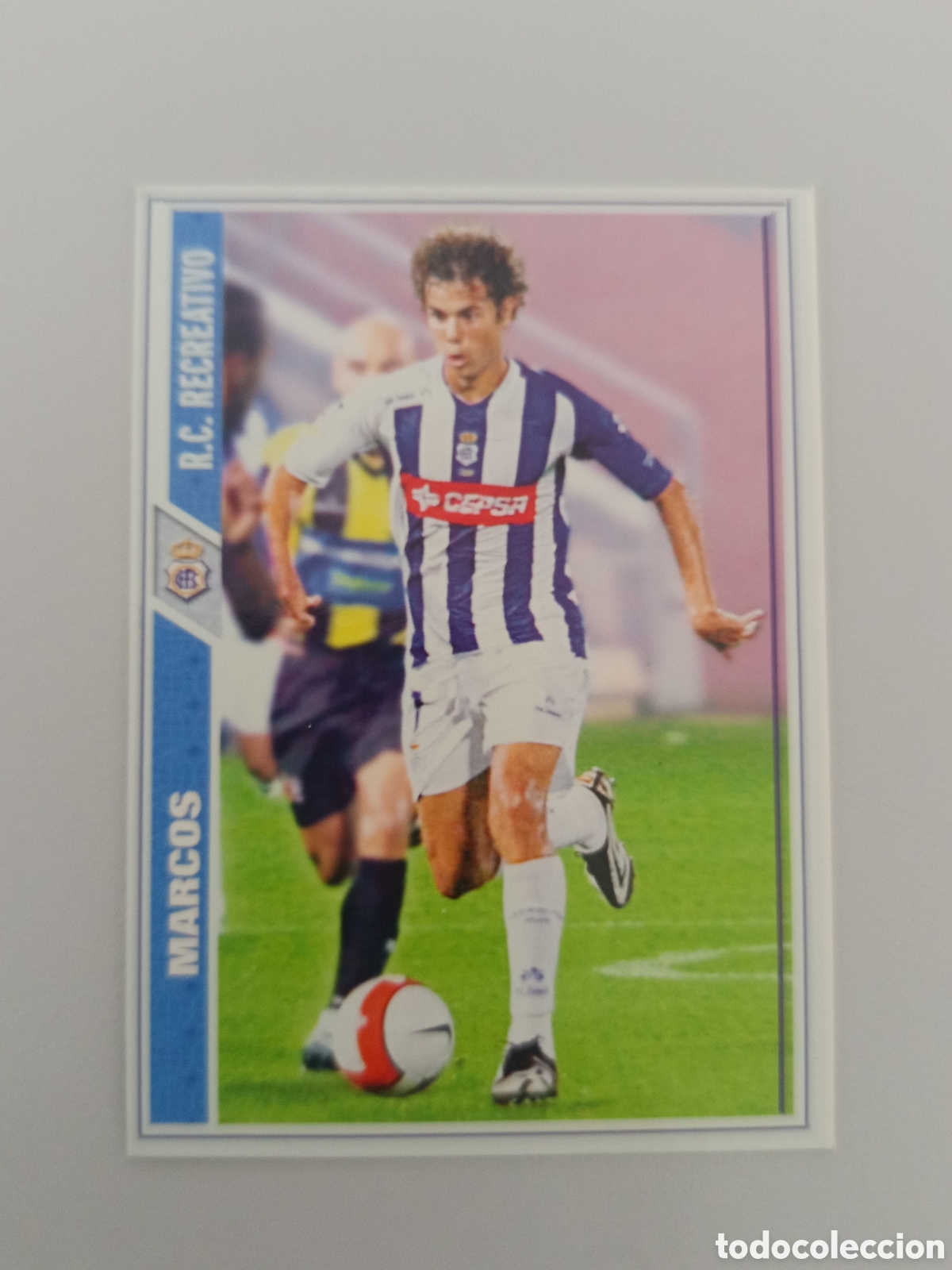 Cromos de F&uacute;tbol: ❇️ CROMO ⚽ MARCOS RECREATIVO DE HUELVA FICHAS LIGA 2008 07 08 2007 2008 MUNDICROMO ❇️