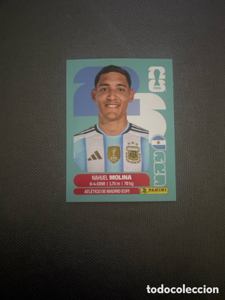 Cromos de F&uacute;tbol: Nahuel Molina ARG 2 Argentina Mundial FIFA World Cup 2026 26