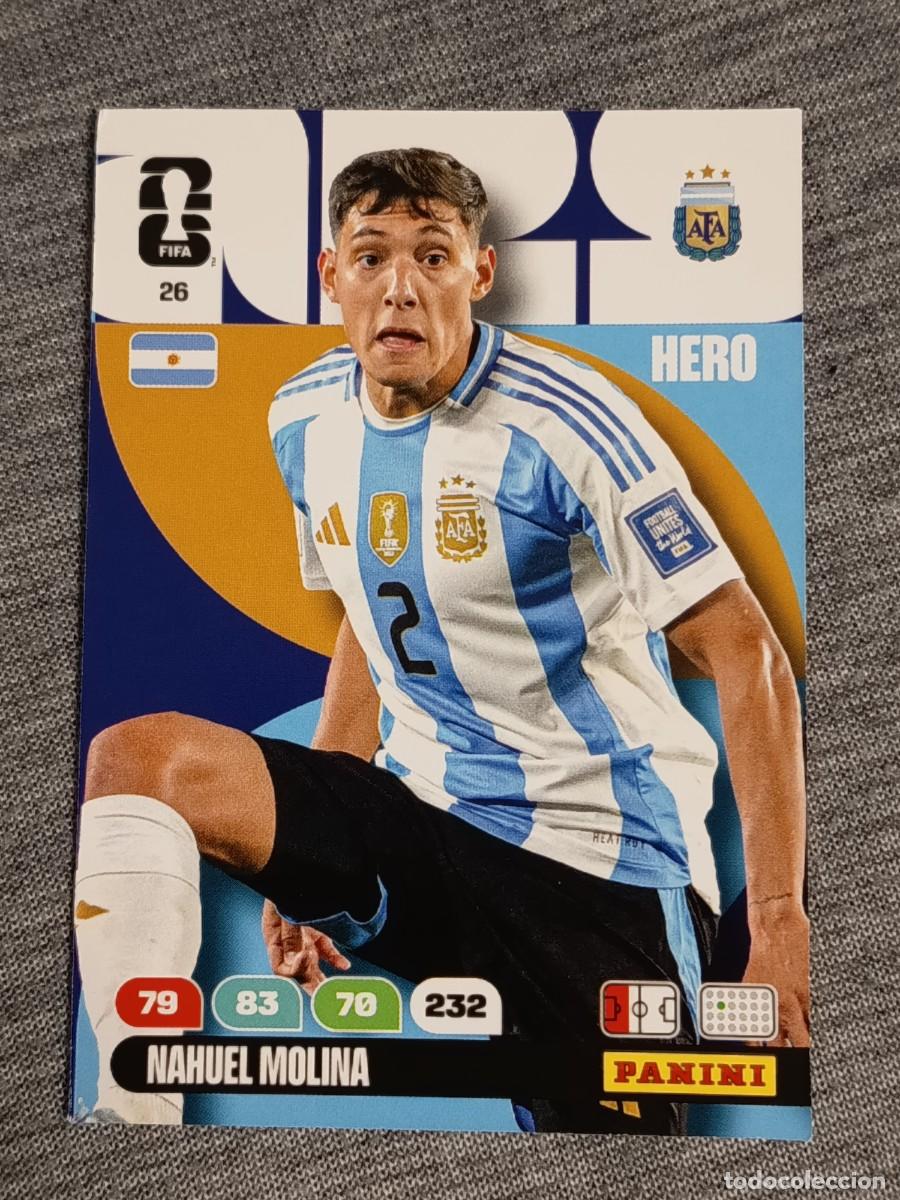 Cromos de F&uacute;tbol: Adrenalyn XL FIFA WORLD CUP 2026 NAHUEL MOLINA N&deg;26 ARGENTINA nuevo