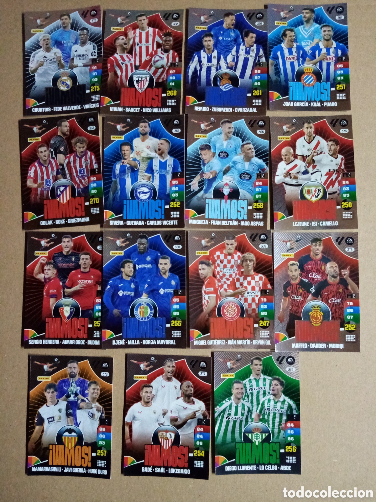 Cromos de F&uacute;tbol: Lote cromos VAMOS adrenalyn 24 25 2024 2025