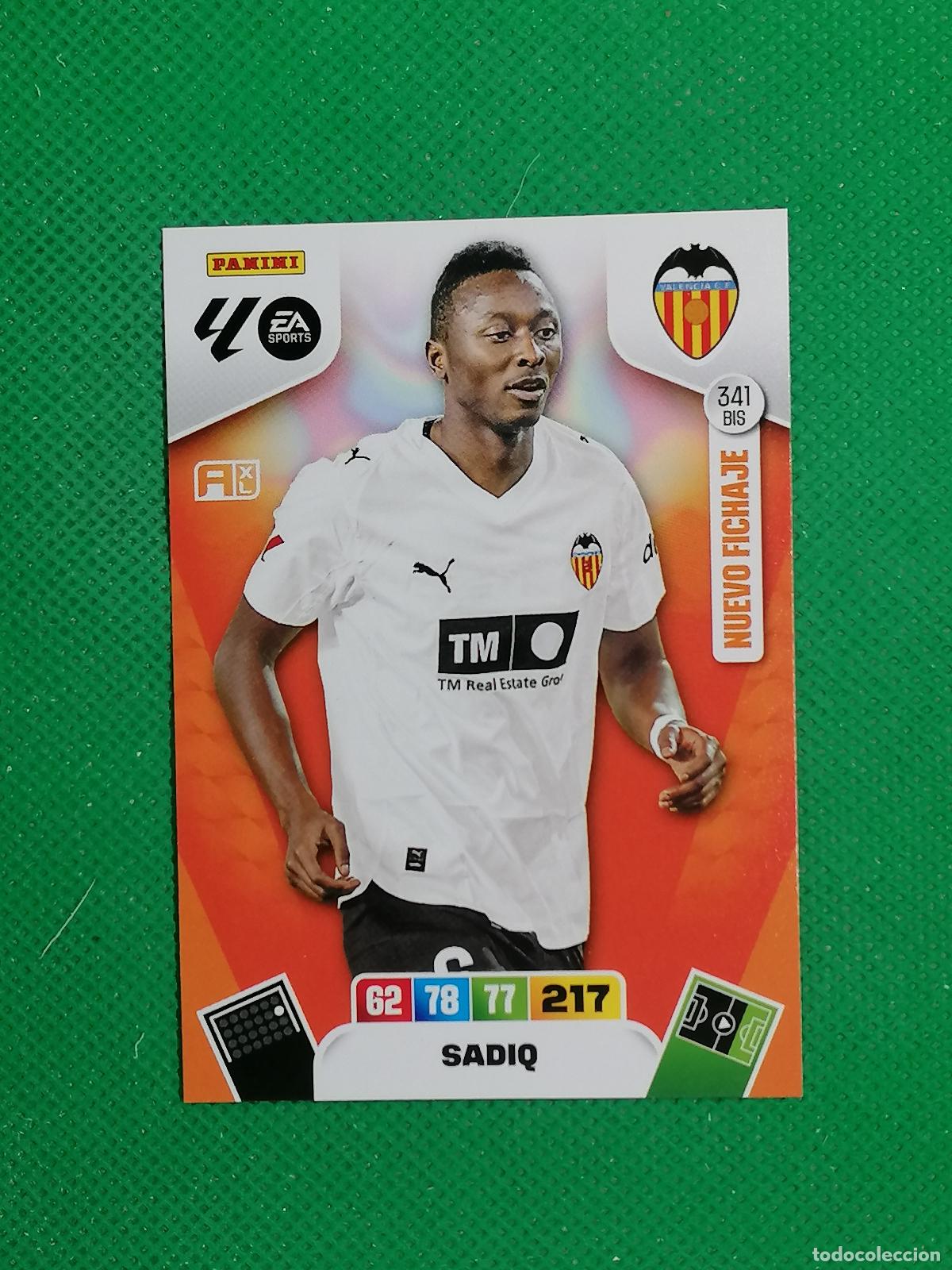 Cromos de F&uacute;tbol: 341BIS 341 BIS SADIQ VALENCIA NUEVO FICHAJE ⚽ LIGA ADRENALYN XL 2025 2026 25 26 ⚽