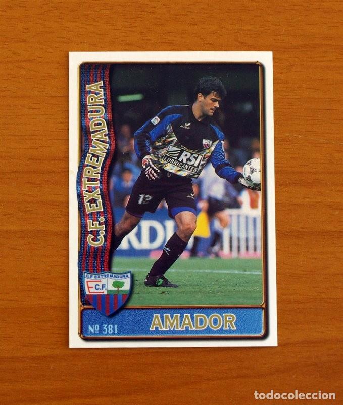 Cromos de F&uacute;tbol: Extremadura -N&ordm; 381 Amador -Mundicromo Las Fichas de la Liga de F&uacute;tbol 1996-1997-96-97