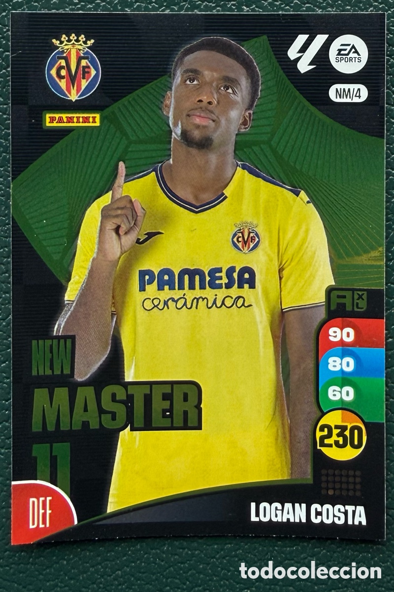 Cartes &agrave; collectionner de Football: NM/4 LOGAN COSTA VILLARREAL CF NEW MASTER FICHAS ALBUM ADRENALYN XL 2024 2025 24 25