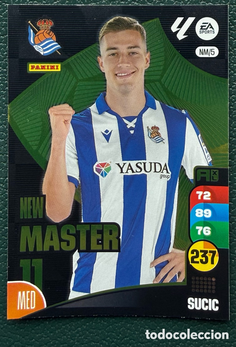 Cartes &agrave; collectionner de Football: NM/5 SUCIC REAL SOCIEDAD NEW MASTER FICHAS ALBUM ADRENALYN XL 2024 2025 24 25