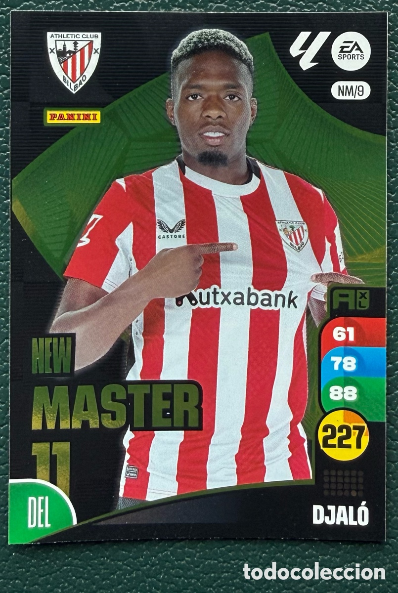 Cromos de F&uacute;tbol: NM/9 DJALO ATHLETIC DE BILBAO NEW MASTER FICHAS ALBUM ADRENALYN XL 2024 2025 24 25