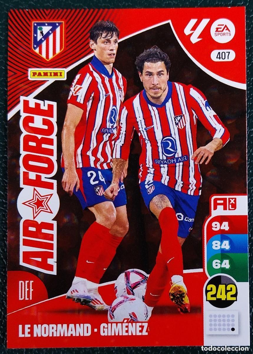 Cartes &agrave; collectionner de Football: 407 LE NORMAND - GIMENEZ ATLETICO DE MADRID AIR FORCE FICHAS ALBUM ADRENALYN XL 2024 2025 24 25