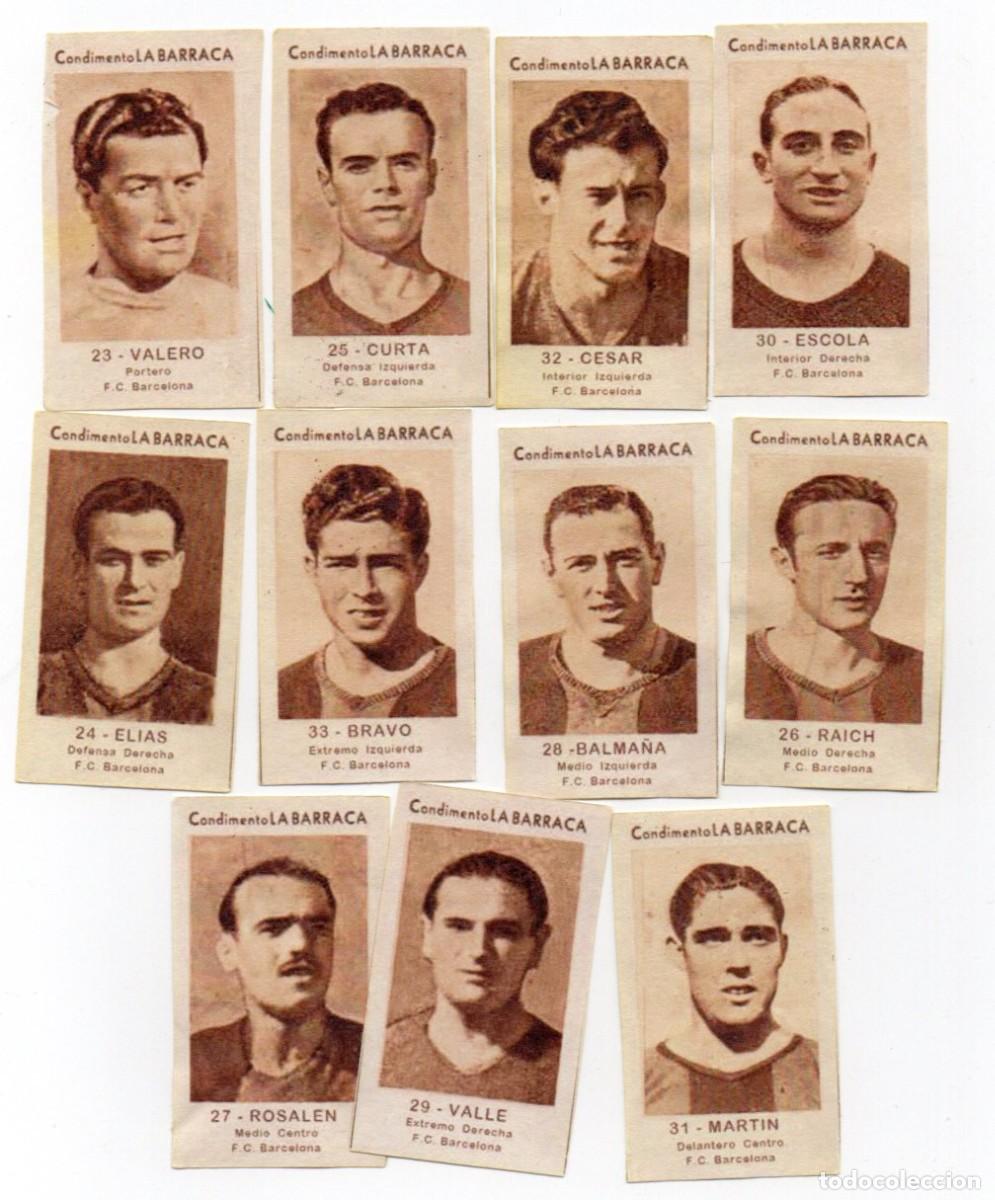 Cromos de f&uacute;tbol: BARCELONA,1943, DE CONDIMENTOS LA BARRACA. - Foto 1