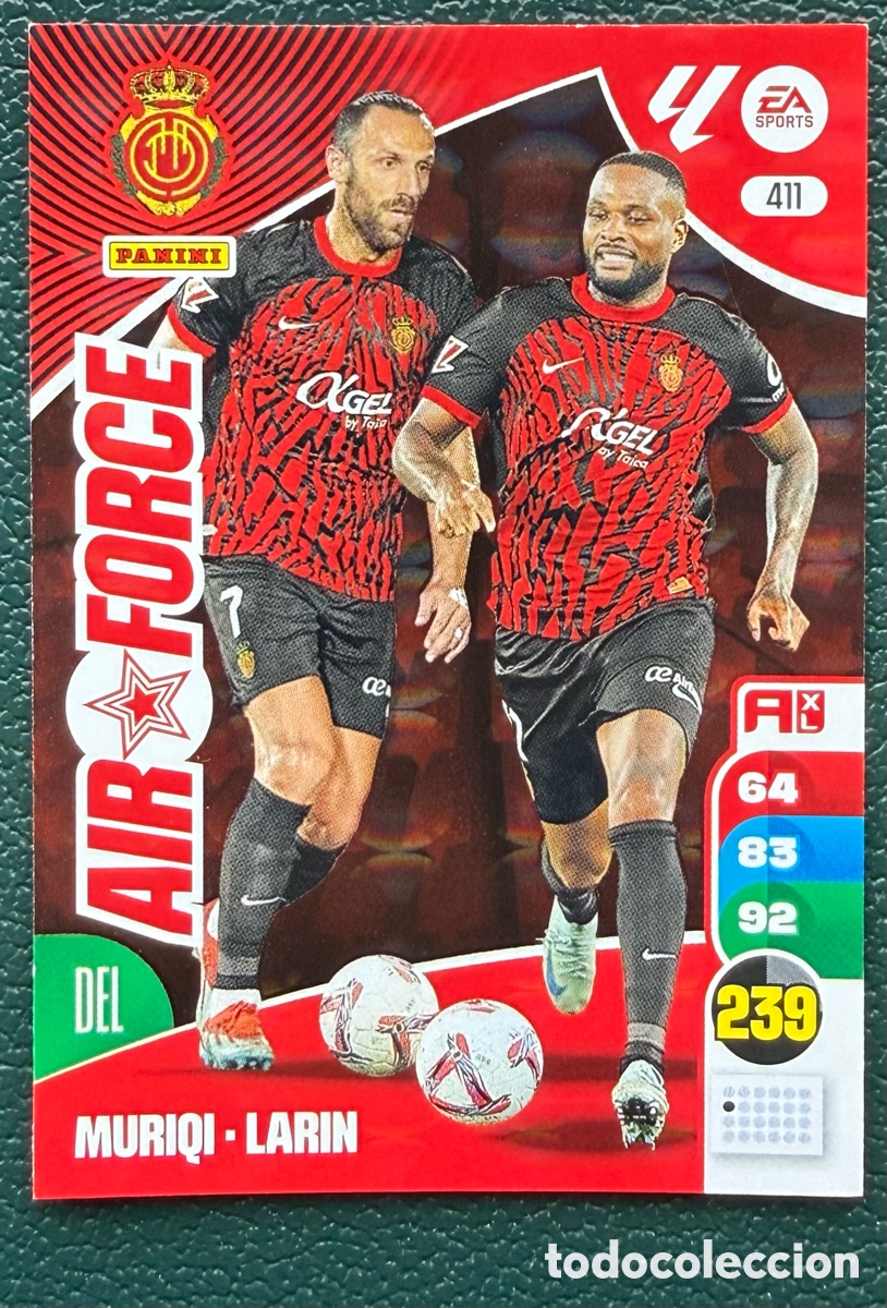 Cromos de F&uacute;tbol: 411 MURIQI - LARIN RCD MALLORCA AIR FORCE FICHAS ALBUM ADRENALYN XL 2024 2025 24 25