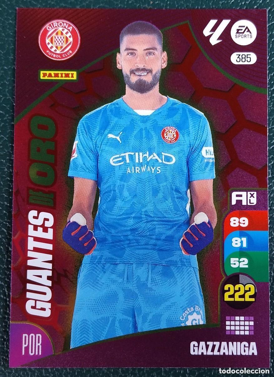 Figurine di Calcio: 385 GAZZANIGA GIRONA FC GUANTES DE ORO FICHAS ALBUM ADRENALYN XL 2024 2025 24 25