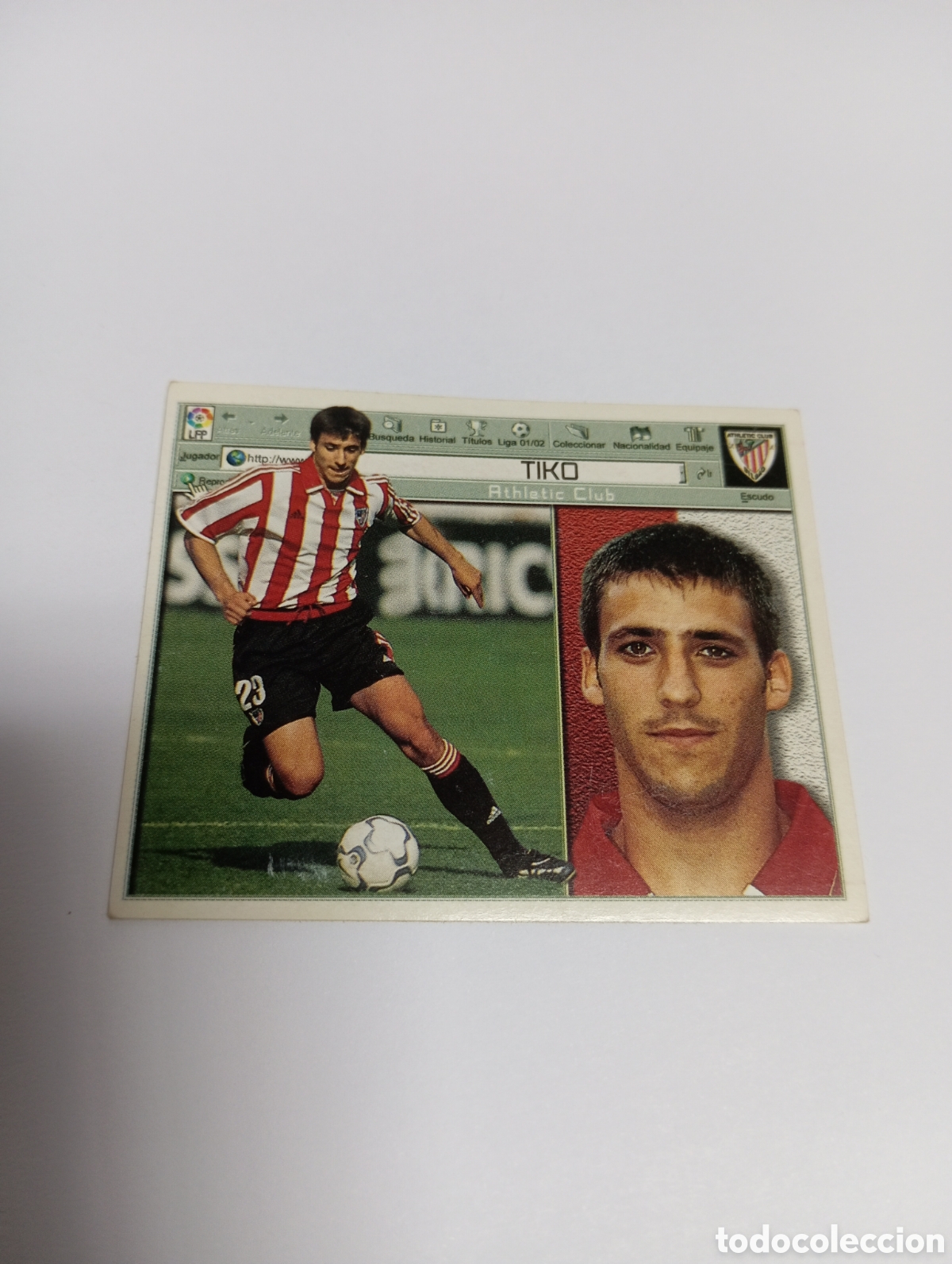 Cromos de F&uacute;tbol: TIKO Athletic Club LIGA ESTE 2001 2002 PANINI 01 02