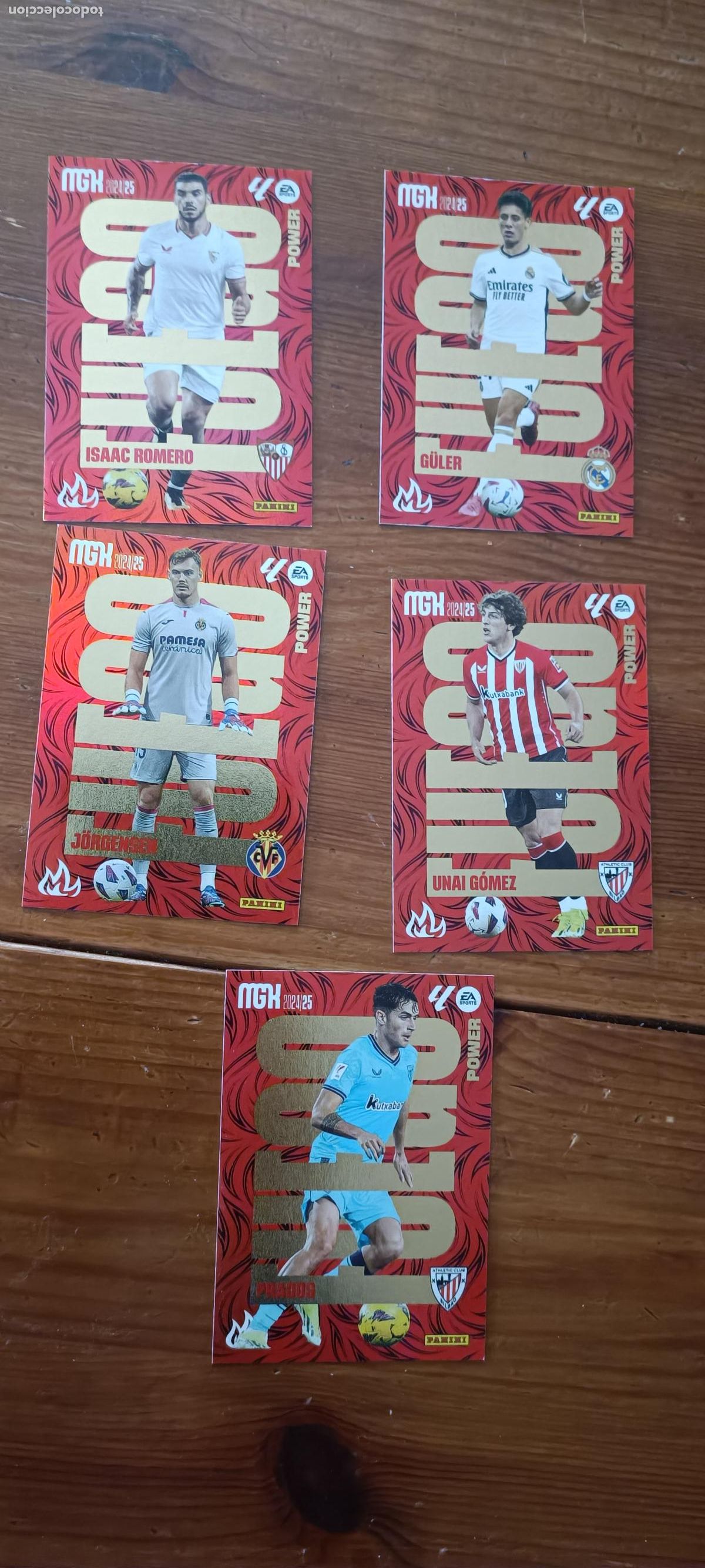 Cromos de F&uacute;tbol: 5 FUEGO POWER PARALELA MEGACRACKS 2024 2025 MGK 24 25 SE VENDEN SUELTOS