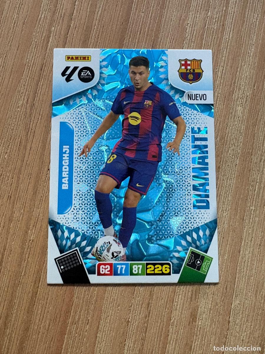 Cartes &agrave; collectionner de Football: 19. CROMO ADRENALYN 2025-26 25-26 NUEVO DIAMANTE BARDGHJI BARCELONA ( c&oacute;digo sin activar )