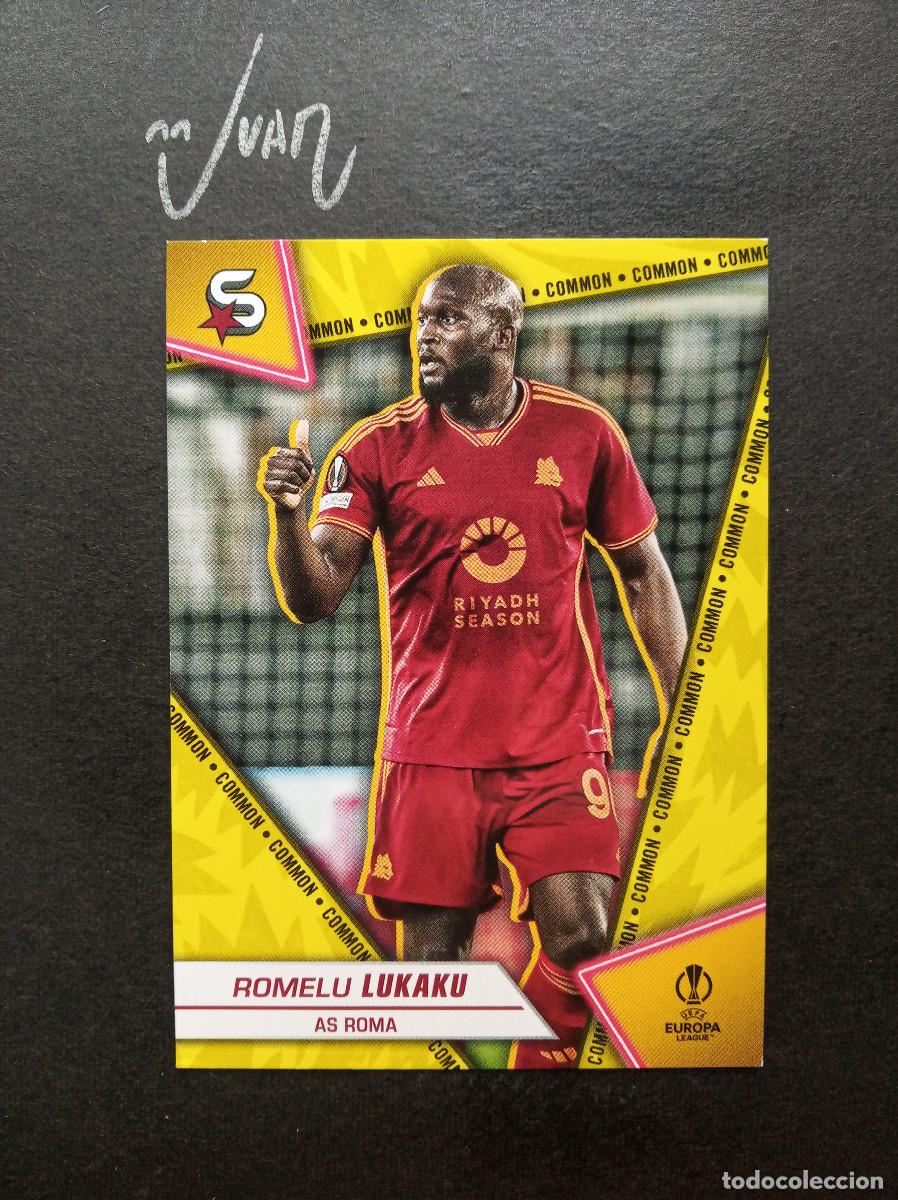 Cartes &agrave; collectionner de Football: N&ordm; 181 YELLOW IMAGE VARIATION LUKAKU AS ROMA BELGICA ⚽ TOPPS &reg; SUPERSTARS UCL 2023 2024 23 24 NUEVO