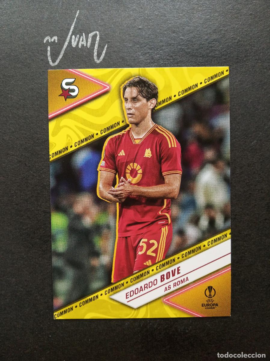 Cartes &agrave; collectionner de Football: N&ordm; 19 YELLOW IMAGE VARIATION EDOARDO BOVE AS ROMA ⚽ TOPPS &reg; SUPERSTARS UCL 2023 2024 23 24 NUEVO