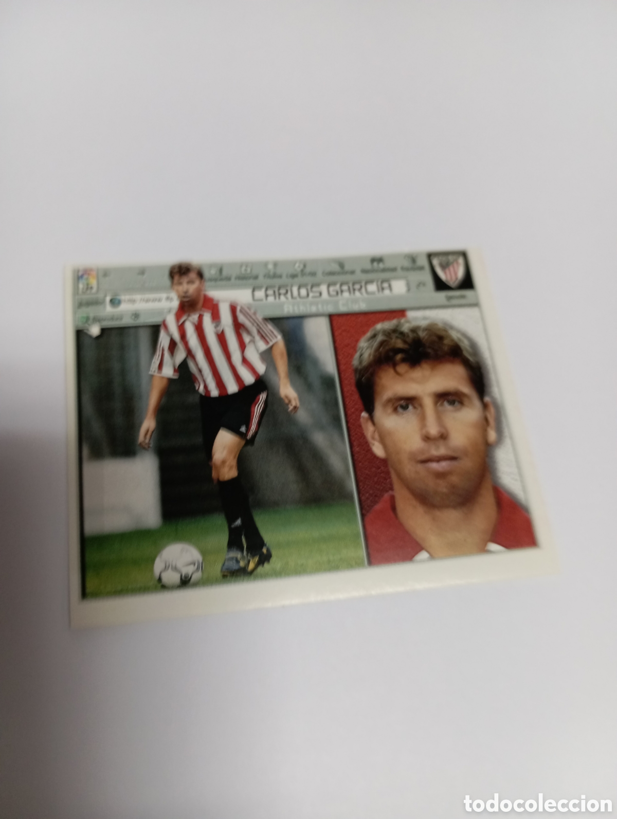 Figurine di Calcio: CARLOS GARC&Iacute;A Athletic Club LIGA ESTE 2001 2002 PANINI 01 02