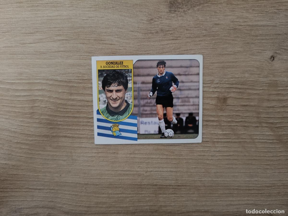 Figurine di Calcio: CROMO DE FUTBOL LIGA ESTE GONZALEZ REAL SOCIEDAD SIN PEGAR NUNCA PEGADO 91 92 1991 1992 D426