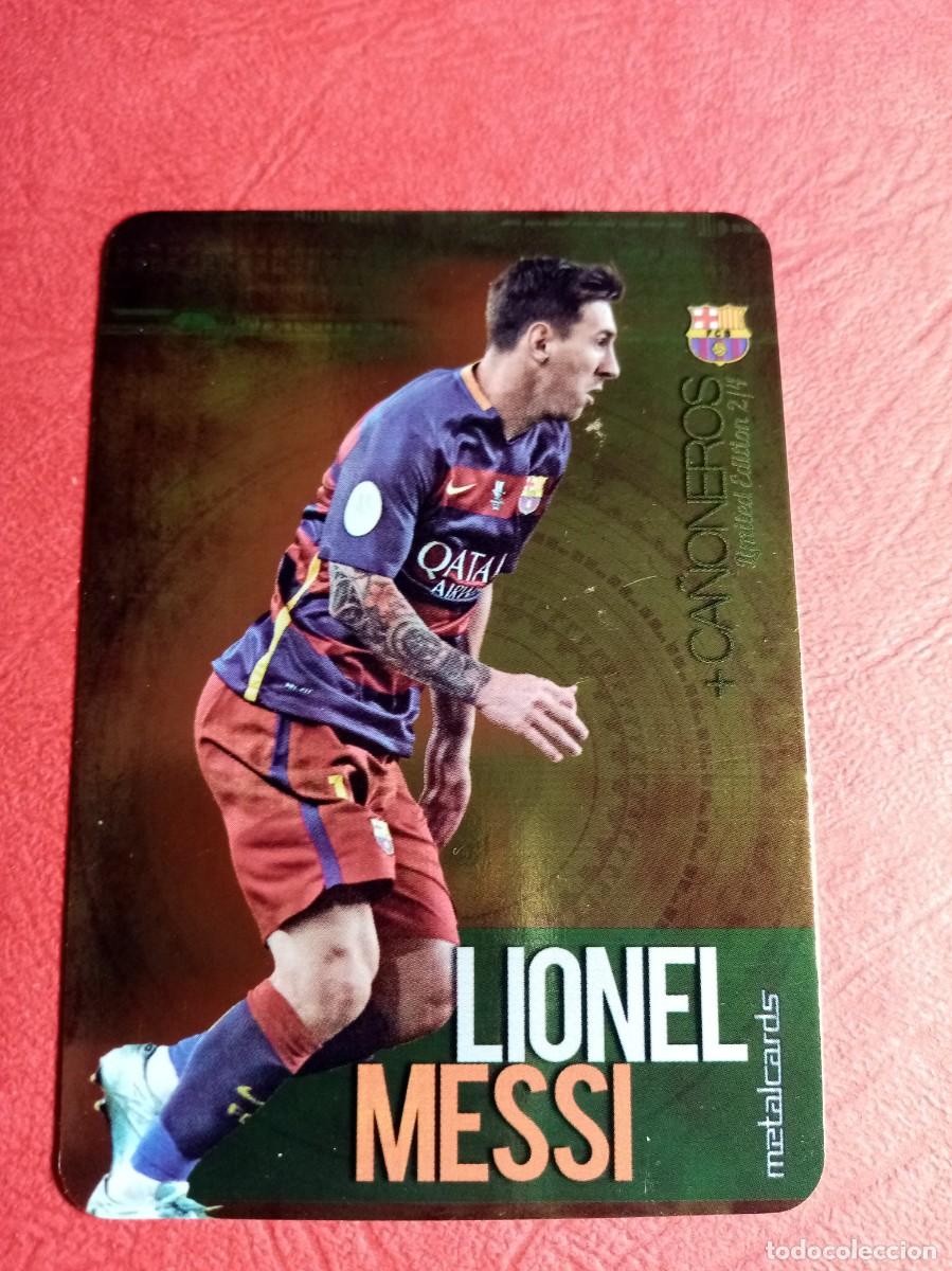 Figurine di Calcio: MESSI FC BARCELONA CA&Ntilde;ONEROS LIMITED EDITION 2/4 BRILLO LISO LAS FICHAS QUIZ LA LIGA 2016 MUNDICROMO