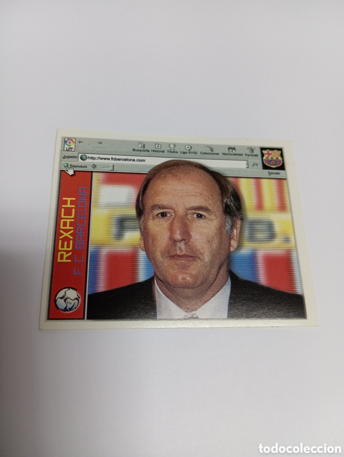 Cromos de F&uacute;tbol: ENTRENADOR REXACH Barcelona LIGA ESTE 2001 2002 PANINI 01 02