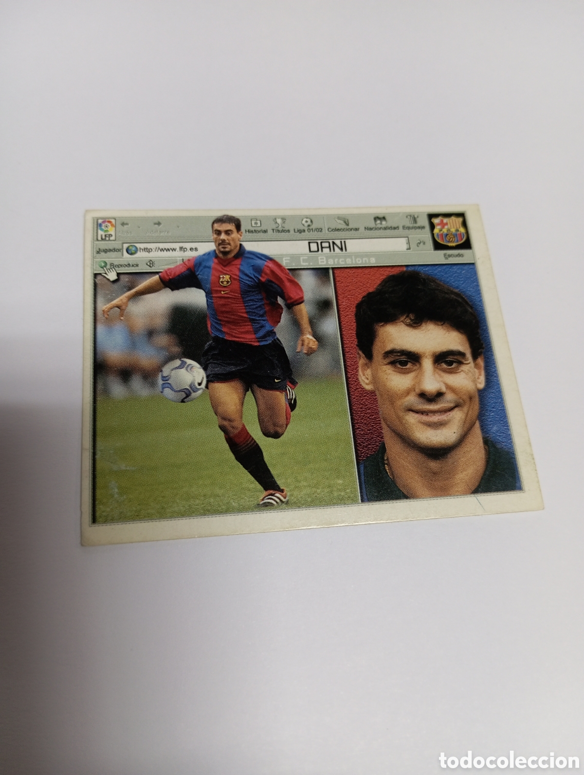 Cromos de F&uacute;tbol: DANI Barcelona LIGA ESTE 2001 2002 PANINI 01 02