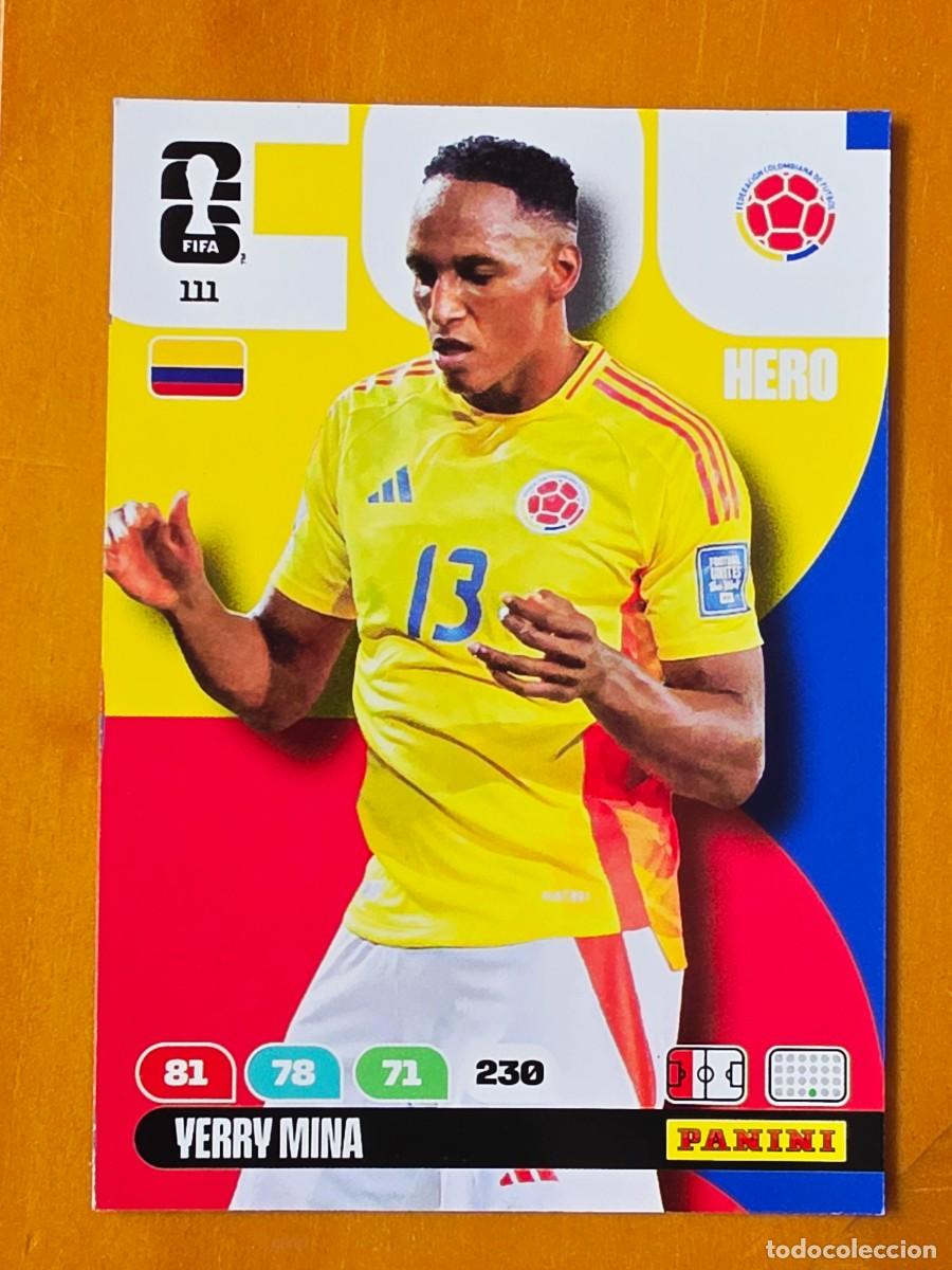 Cromos de F&uacute;tbol: 111 Yerry Mina, Hero, Colombia, Adrenalyn XL Fifa World Cup 2026 Mundial 26