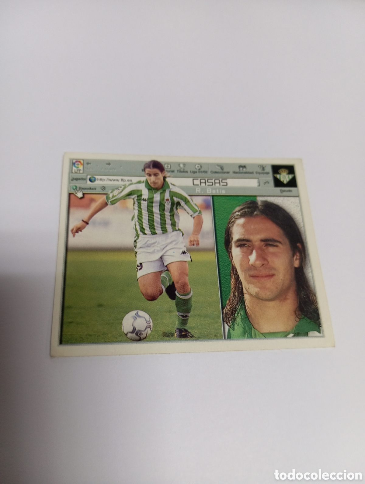 Cartes &agrave; collectionner de Football: CASAS Betis LIGA ESTE 2001 2002 PANINI 01 02