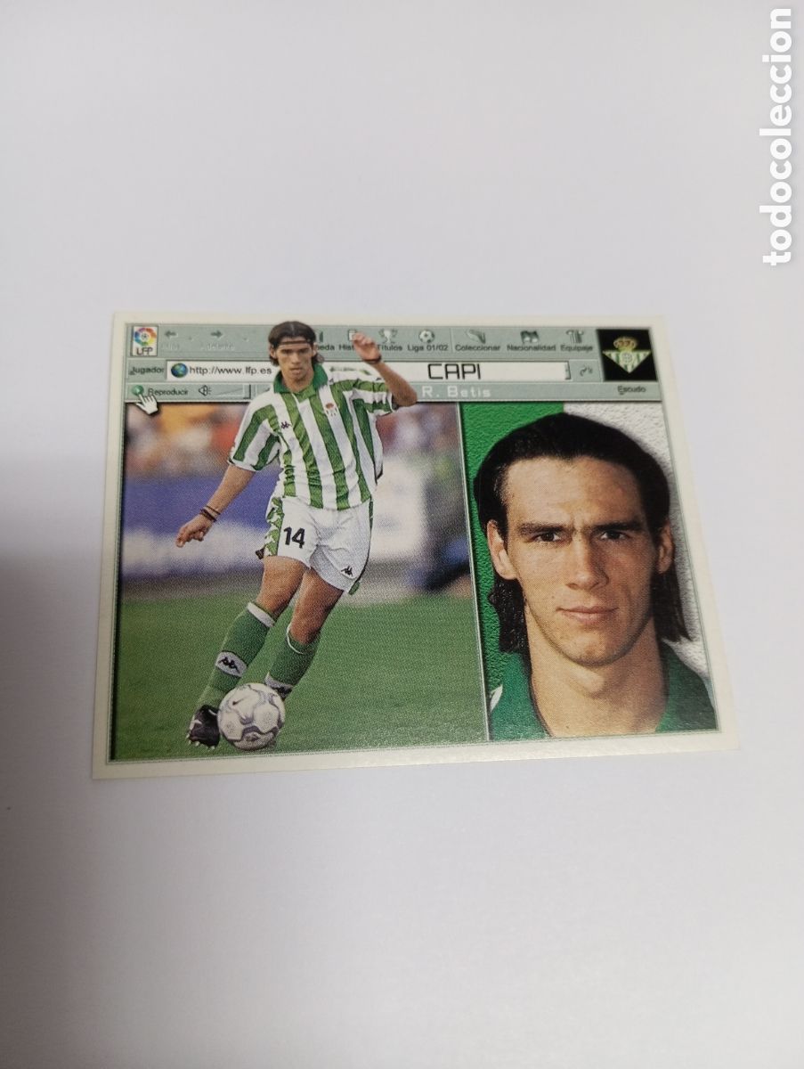 Cromos de F&uacute;tbol: CAPI Betis LIGA ESTE 2001 2002 PANINI 01 02