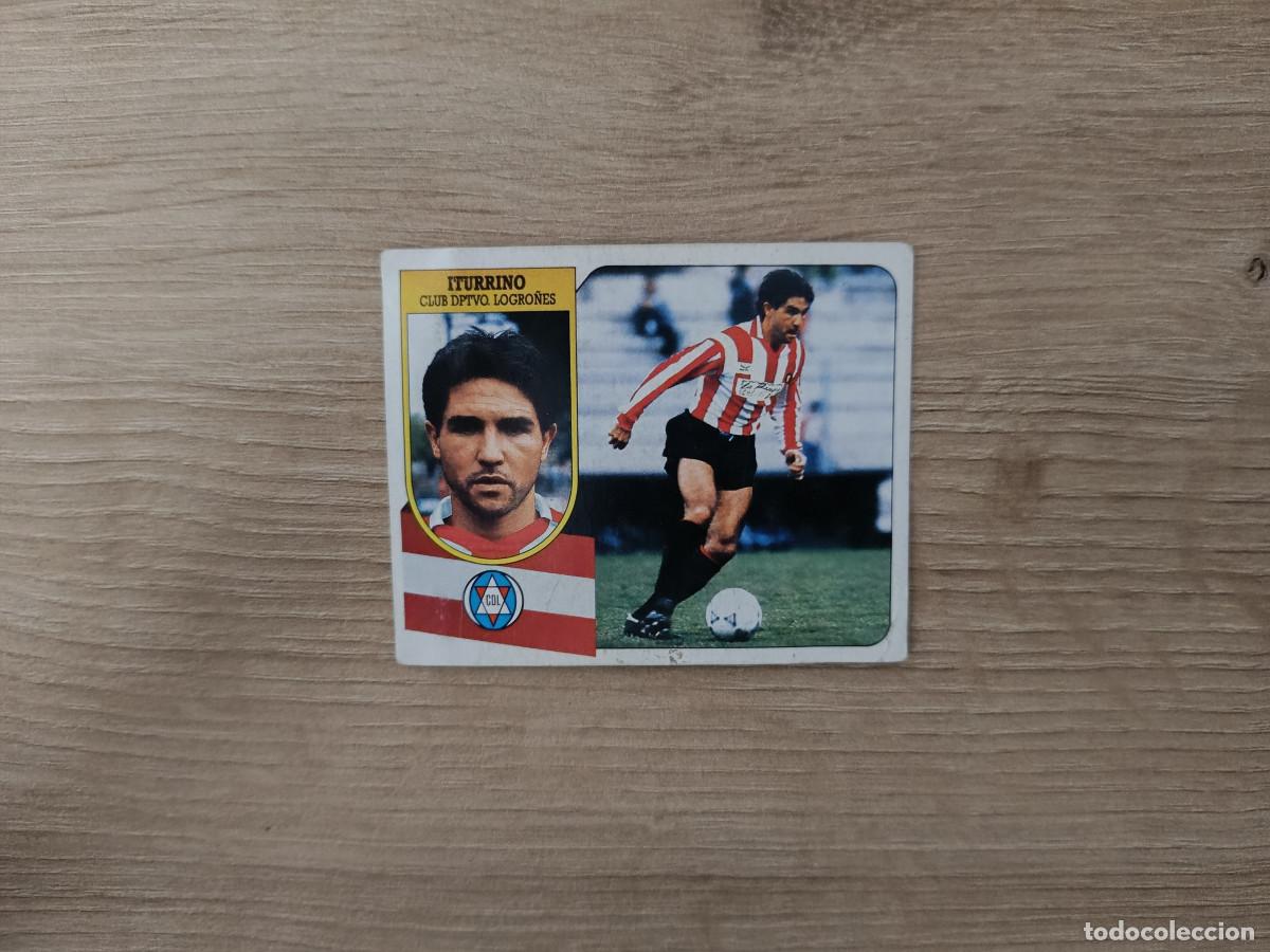 Cromos de F&uacute;tbol: CROMO DE FUTBOL LIGA ESTE ITURRINO FICHAJE 16 LOGRO&Ntilde;ES SIN PEGAR NUNCA PEGADO 91 92 1991 1992 D426