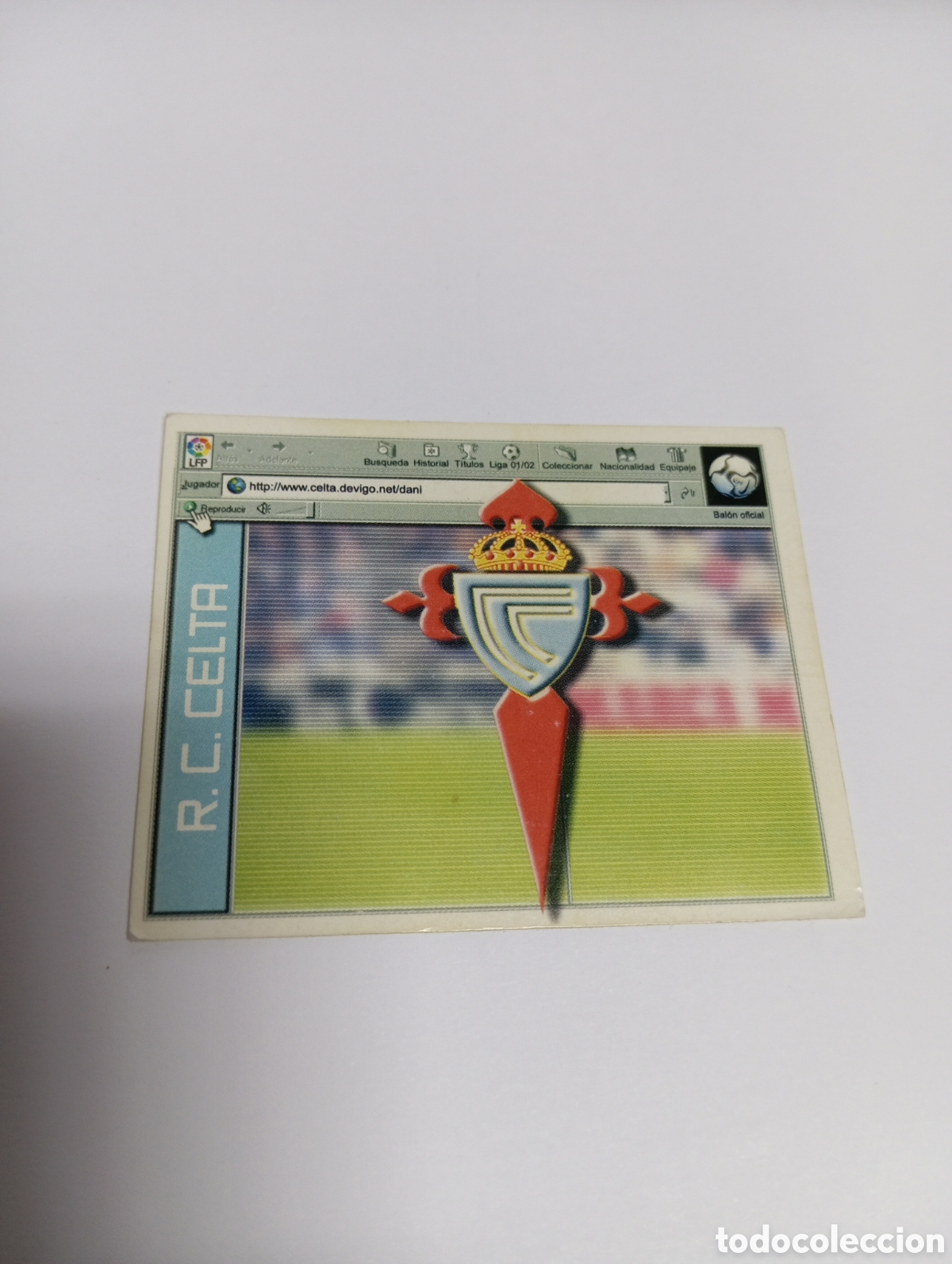 Cromos de F&uacute;tbol: ESCUDO Celta LIGA ESTE 2001 2002 PANINI 01 02