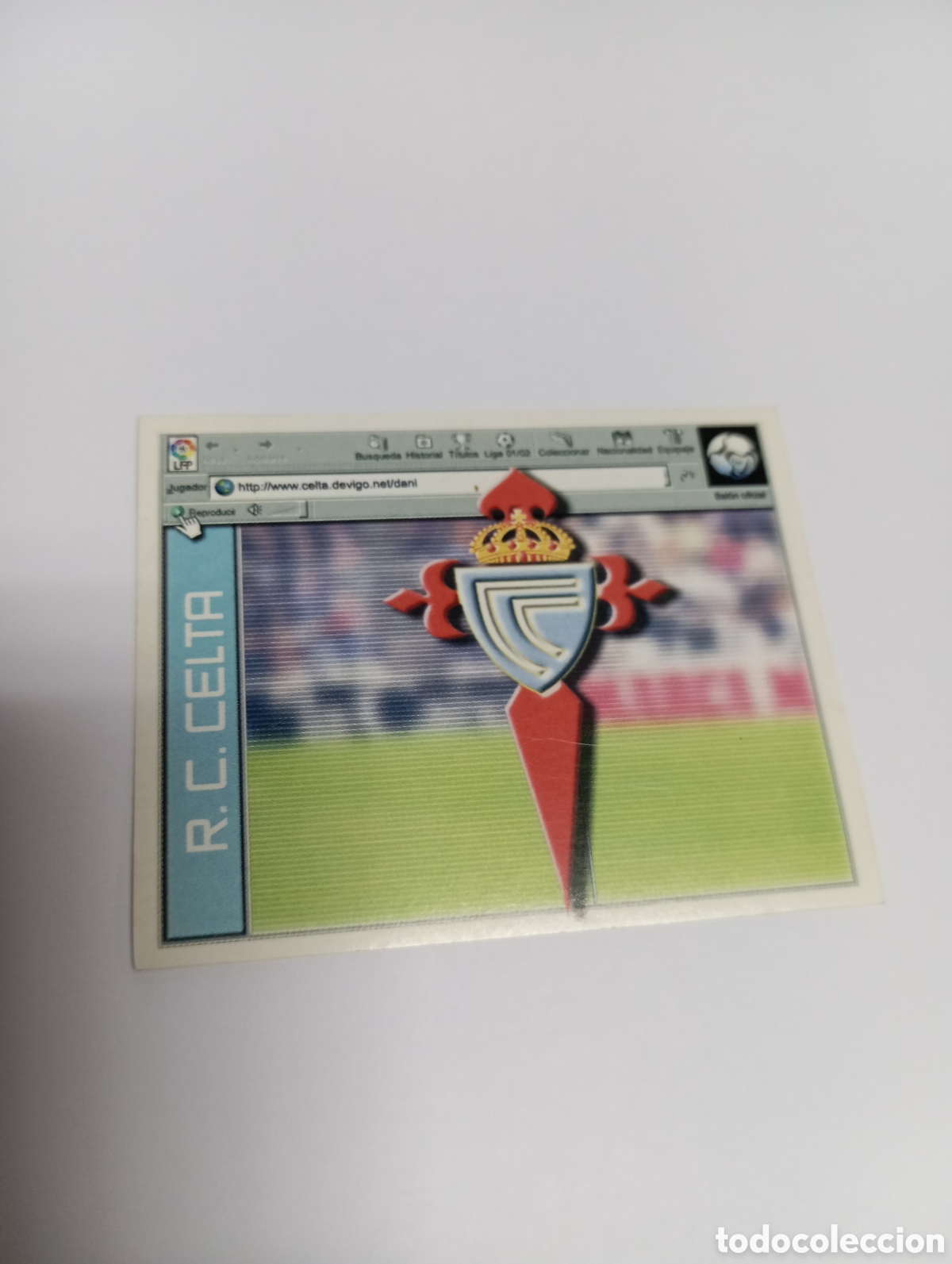 Cromos de F&uacute;tbol: ESCUDO Celta LIGA ESTE 2001 2002 PANINI 01 02