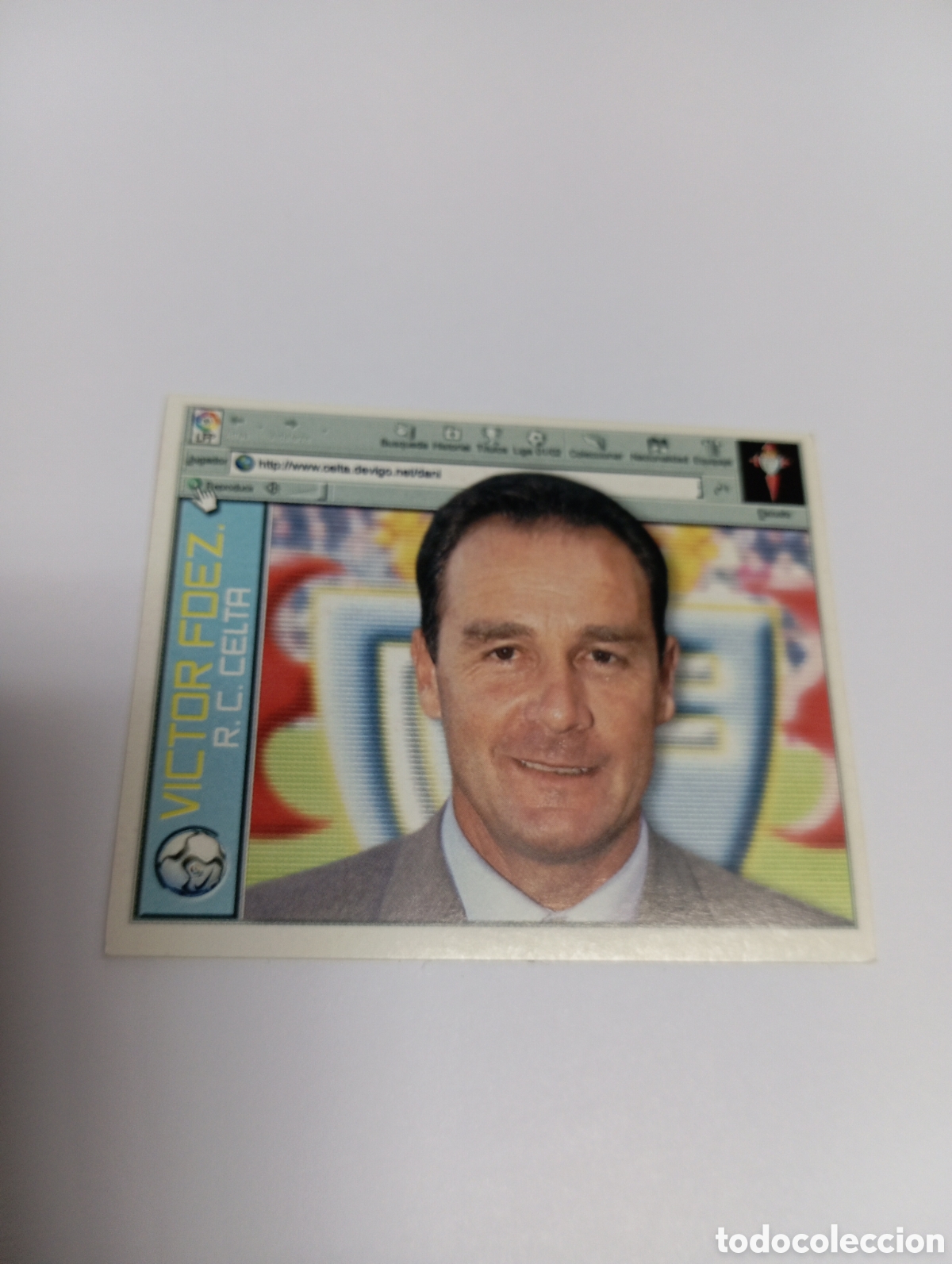 Cromos de F&uacute;tbol: ENTRENADOR V&Iacute;CTOR FERN&Aacute;NDEZ Celta LIGA ESTE 2001 2002 PANINI 01 02