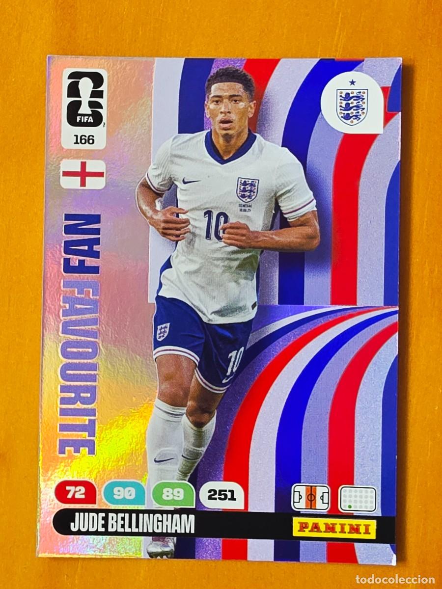 Cromos de F&uacute;tbol: 166 Jude Bellingham, Fan Favourite, Inglaterra, Adrenalyn XL Fifa World Cup 2026 Mundial 26