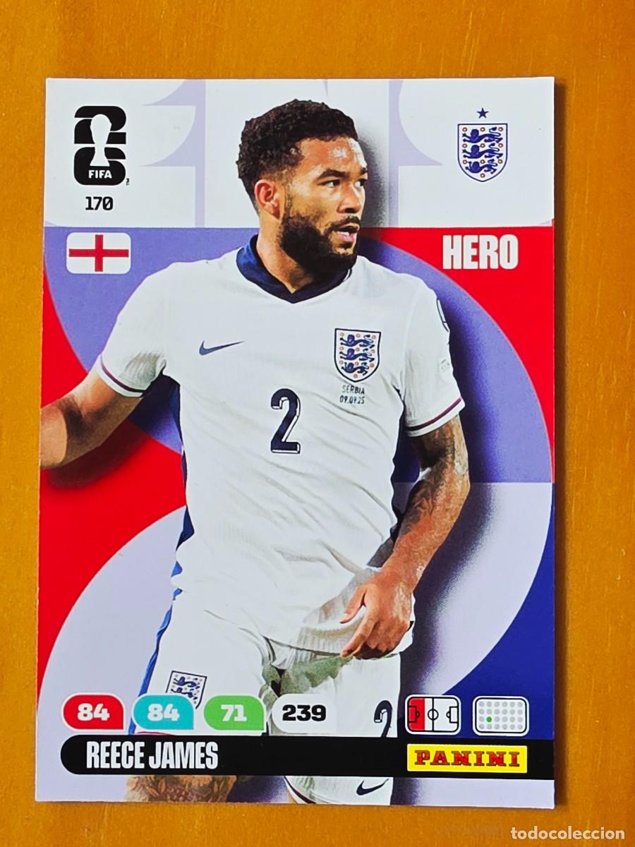 Cromos de F&uacute;tbol: 170 Reece James, Hero, Inglaterra, Adrenalyn XL Fifa World Cup 2026 Mundial 26