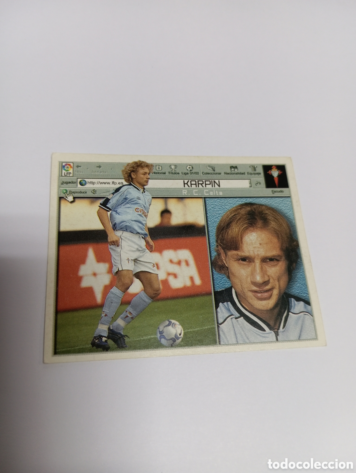 Cromos de F&uacute;tbol: KARPIN Celta LIGA ESTE 2001 2002 PANINI 01 02