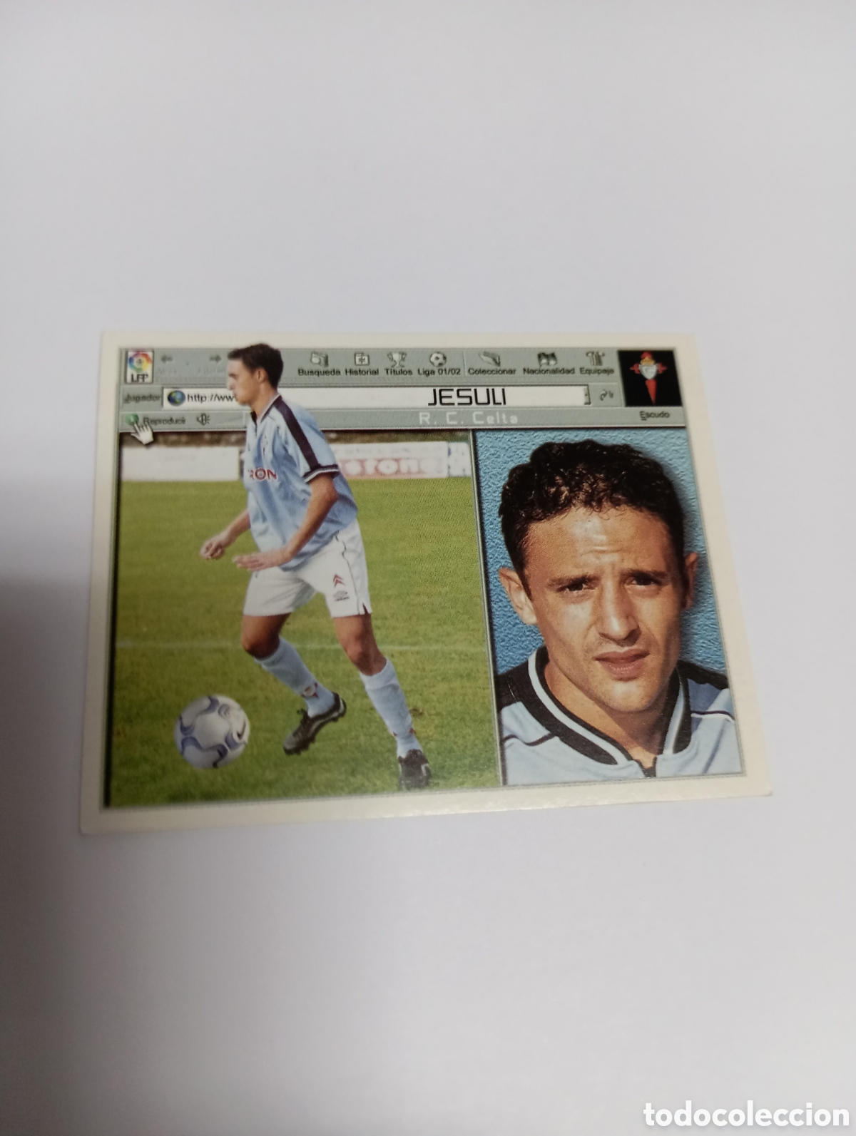 Cromos de F&uacute;tbol: JESULI Celta LIGA ESTE 2001 2002 PANINI 01 02