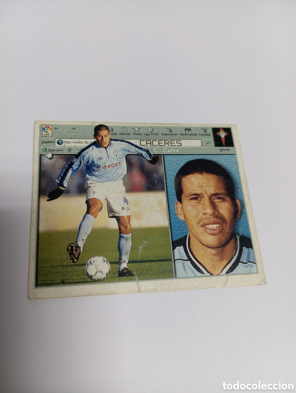 Cromos de F&uacute;tbol: C&Aacute;CERES Celta LIGA ESTE 2001 2002 PANINI 01 02