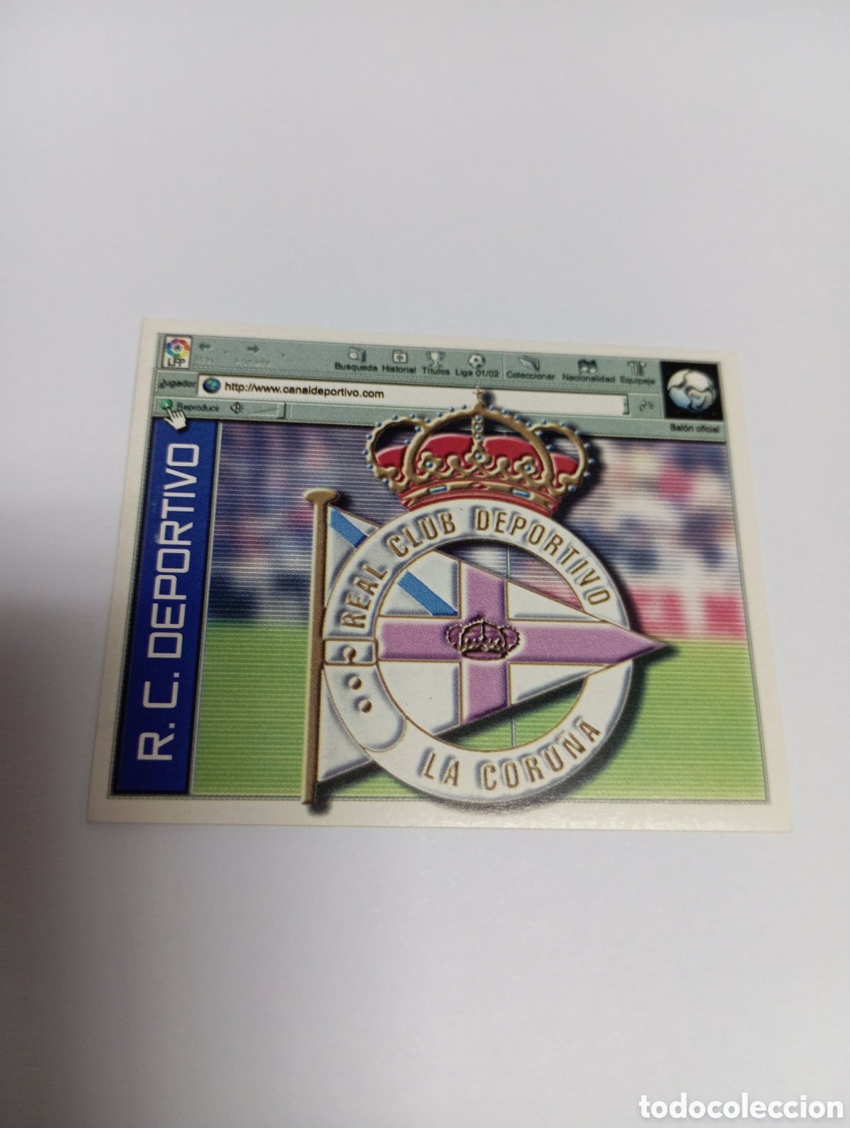 Cromos de F&uacute;tbol: ESCUDO Deportivo LIGA ESTE 2001 2002 PANINI 01 02