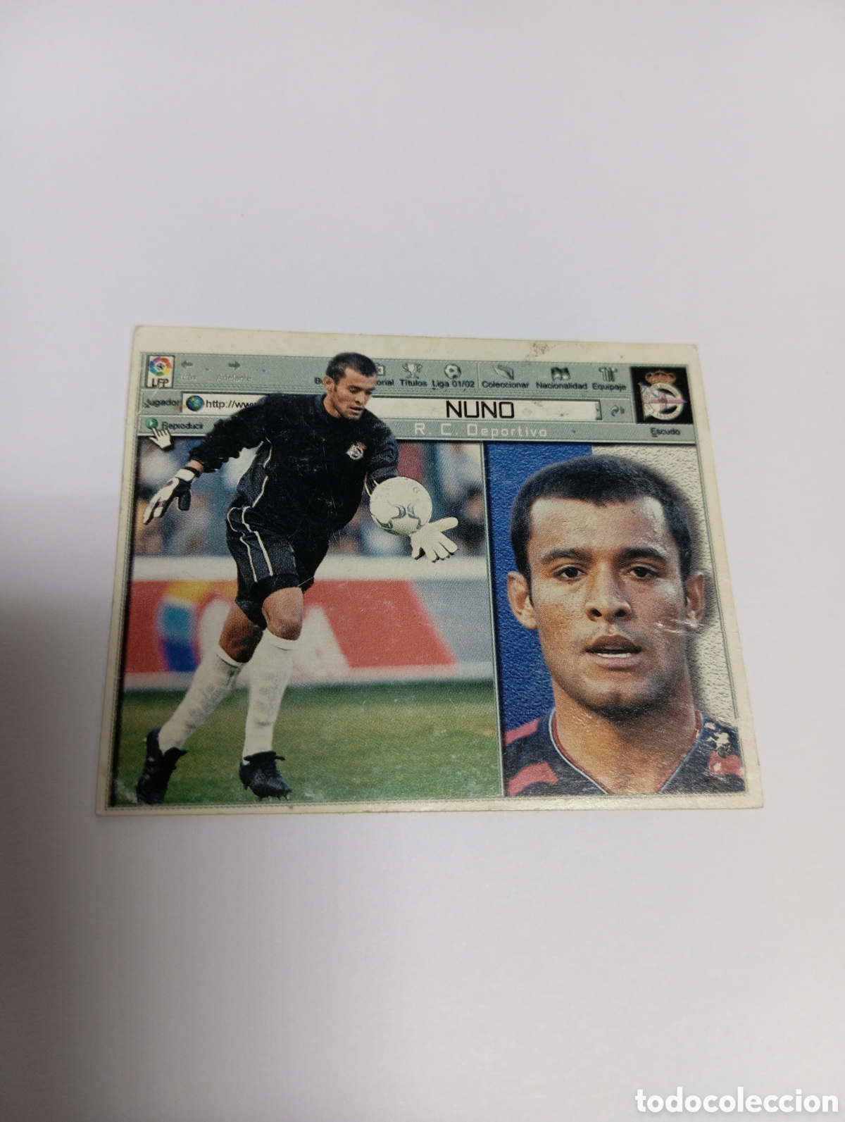 Cromos de F&uacute;tbol: NUNO Deportivo LIGA ESTE 2001 2002 PANINI 01 02
