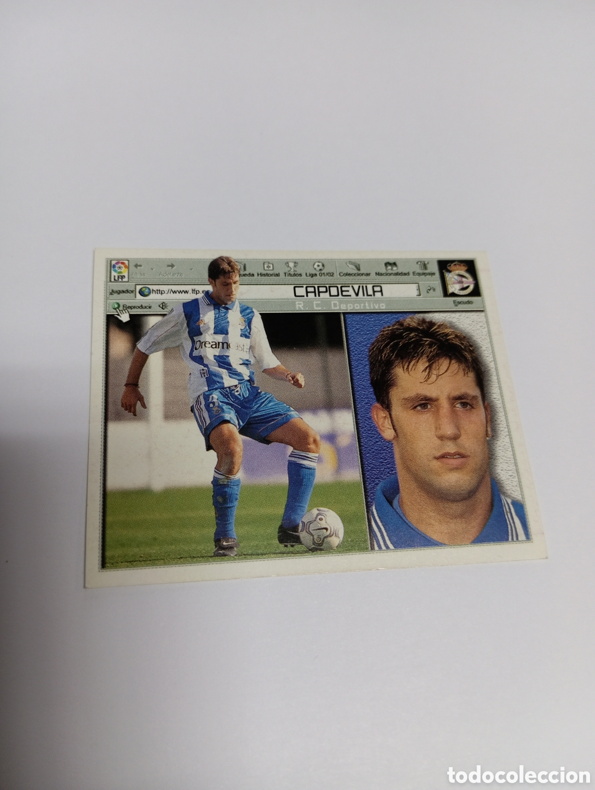 Cromos de F&uacute;tbol: CAPDEVILA Deportivo LIGA ESTE 2001 2002 PANINI 01 02