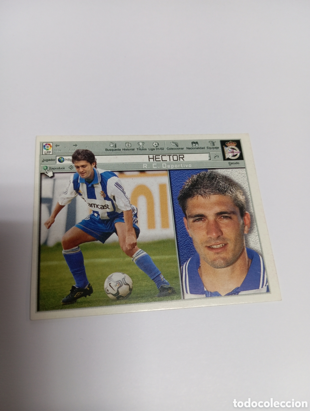 Cromos de F&uacute;tbol: H&Eacute;CTOR Deportivo LIGA ESTE 2001 2002 PANINI 01 02