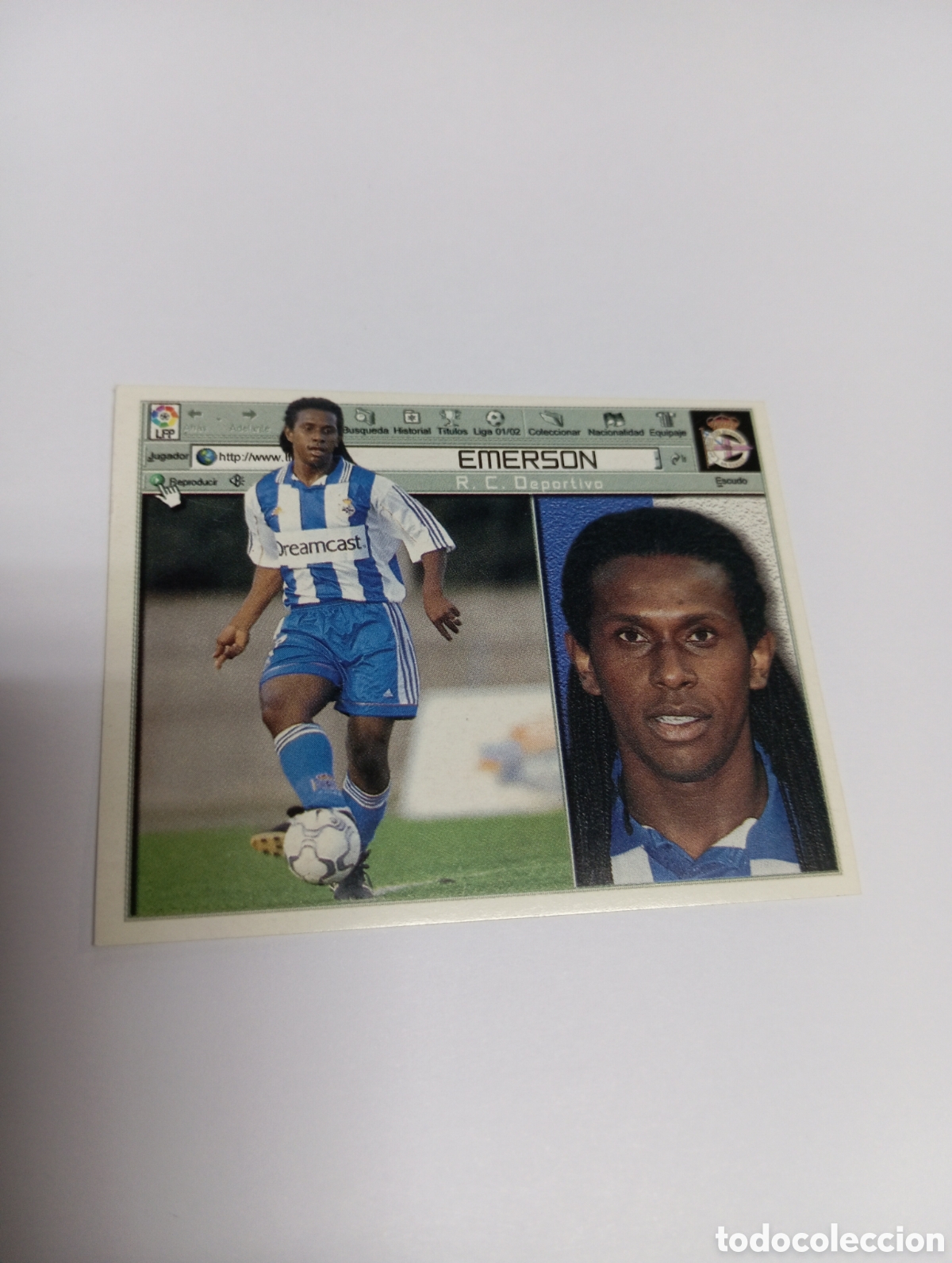 Cromos de F&uacute;tbol: EMERSON Deportivo LIGA ESTE 2001 2002 PANINI 01 02
