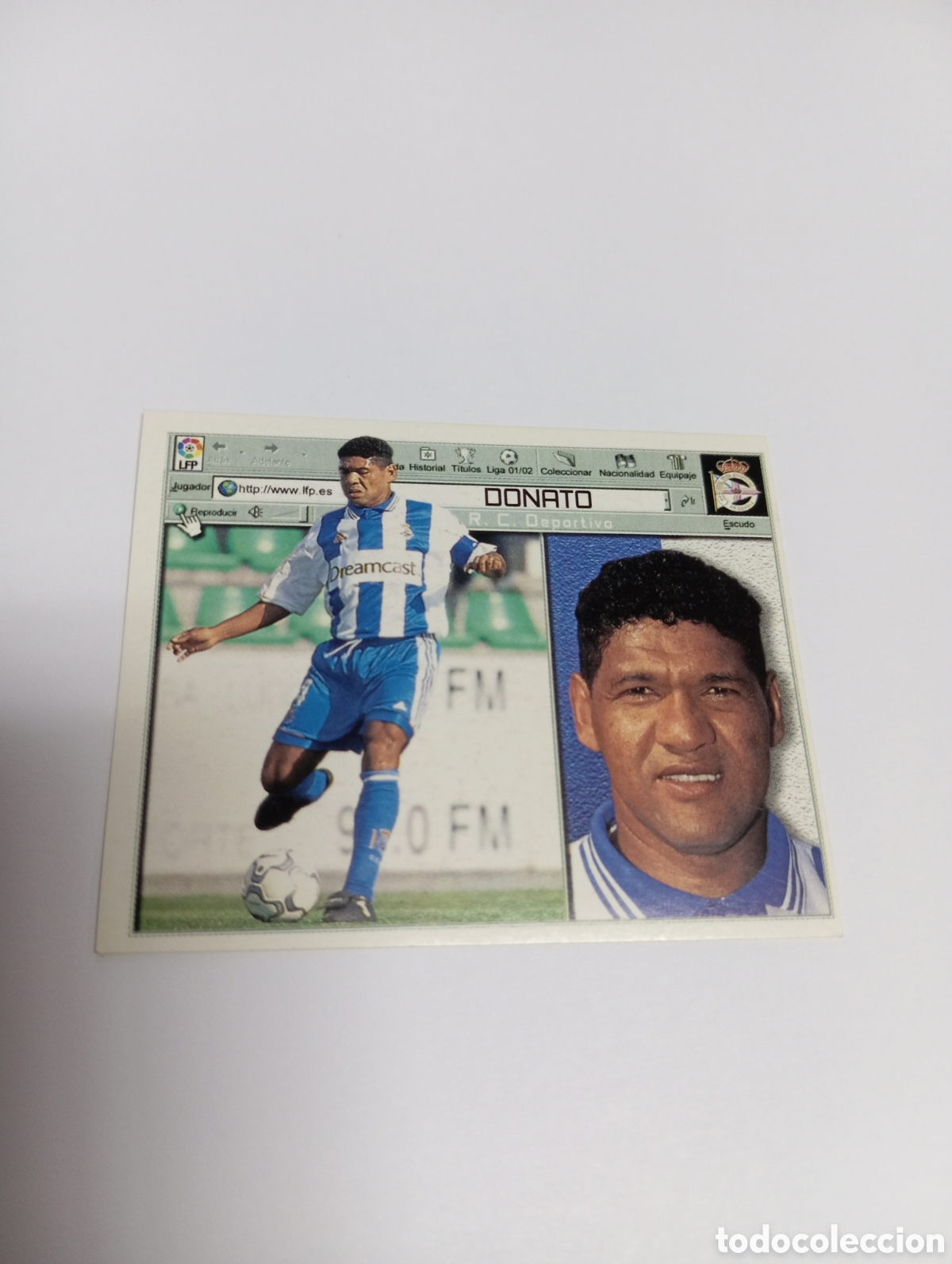 Cromos de F&uacute;tbol: DONATO Deportivo LIGA ESTE 2001 2002 PANINI 01 02