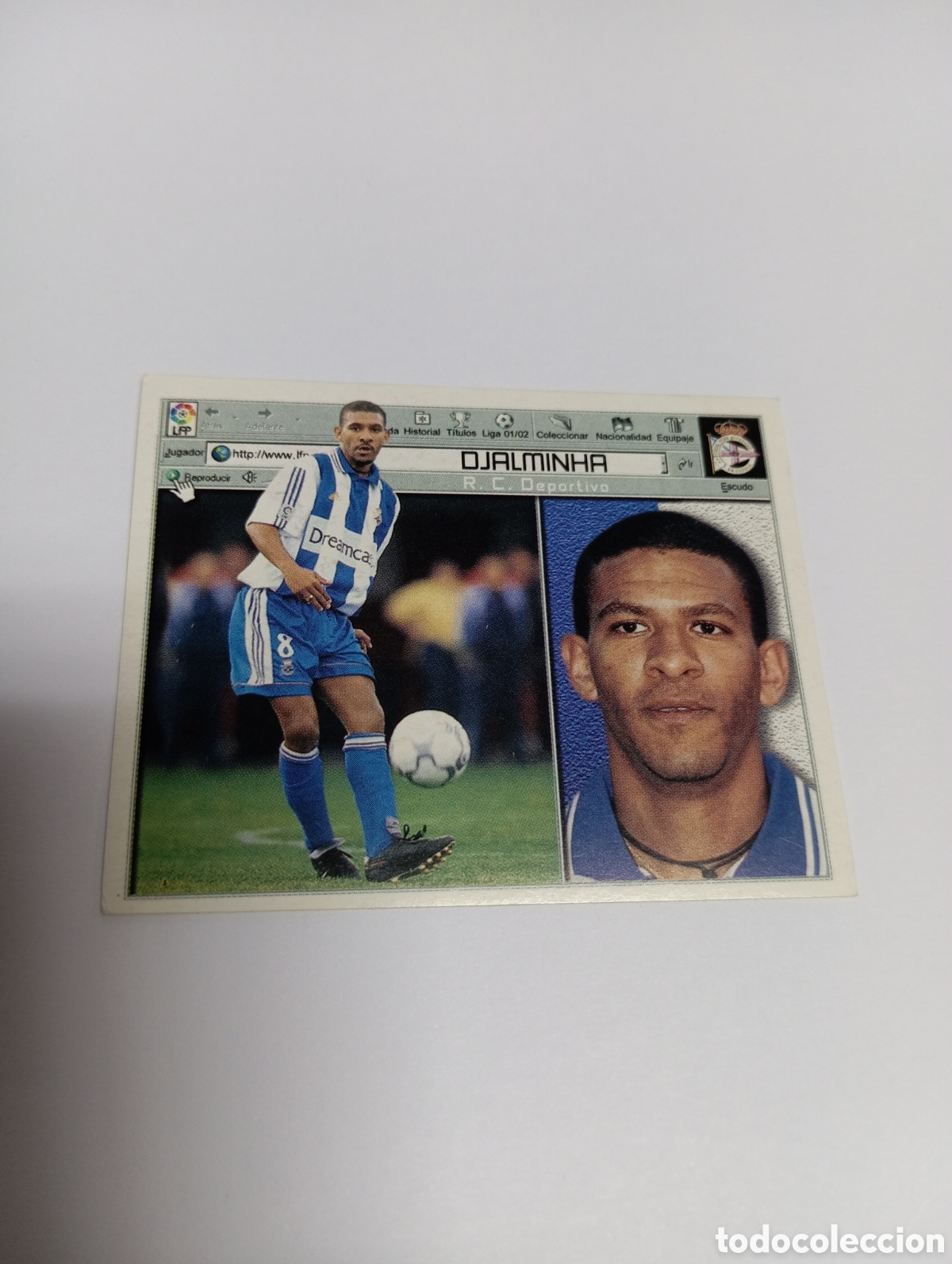 Cromos de F&uacute;tbol: DJALMINHA Deportivo LIGA ESTE 2001 2002 PANINI 01 02