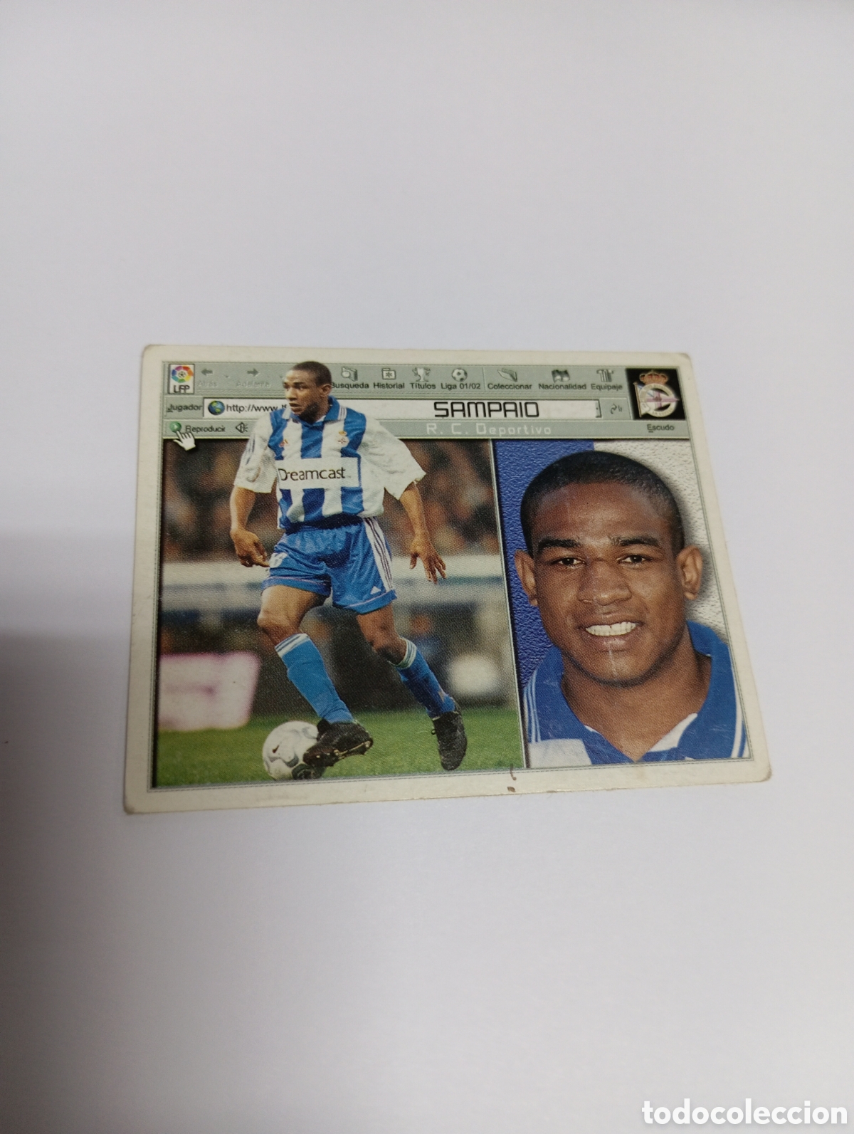 Cromos de F&uacute;tbol: SAMPAIO Deportivo LIGA ESTE 2001 2002 PANINI 01 02
